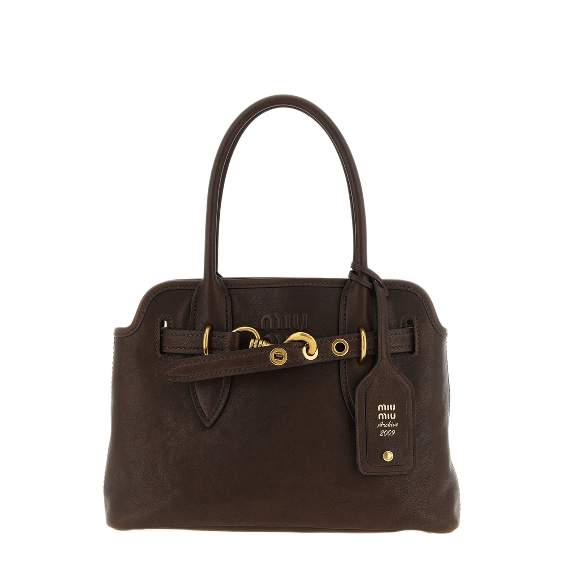Miu Miu Aventure Nappa Leather Handbag - Briarwood