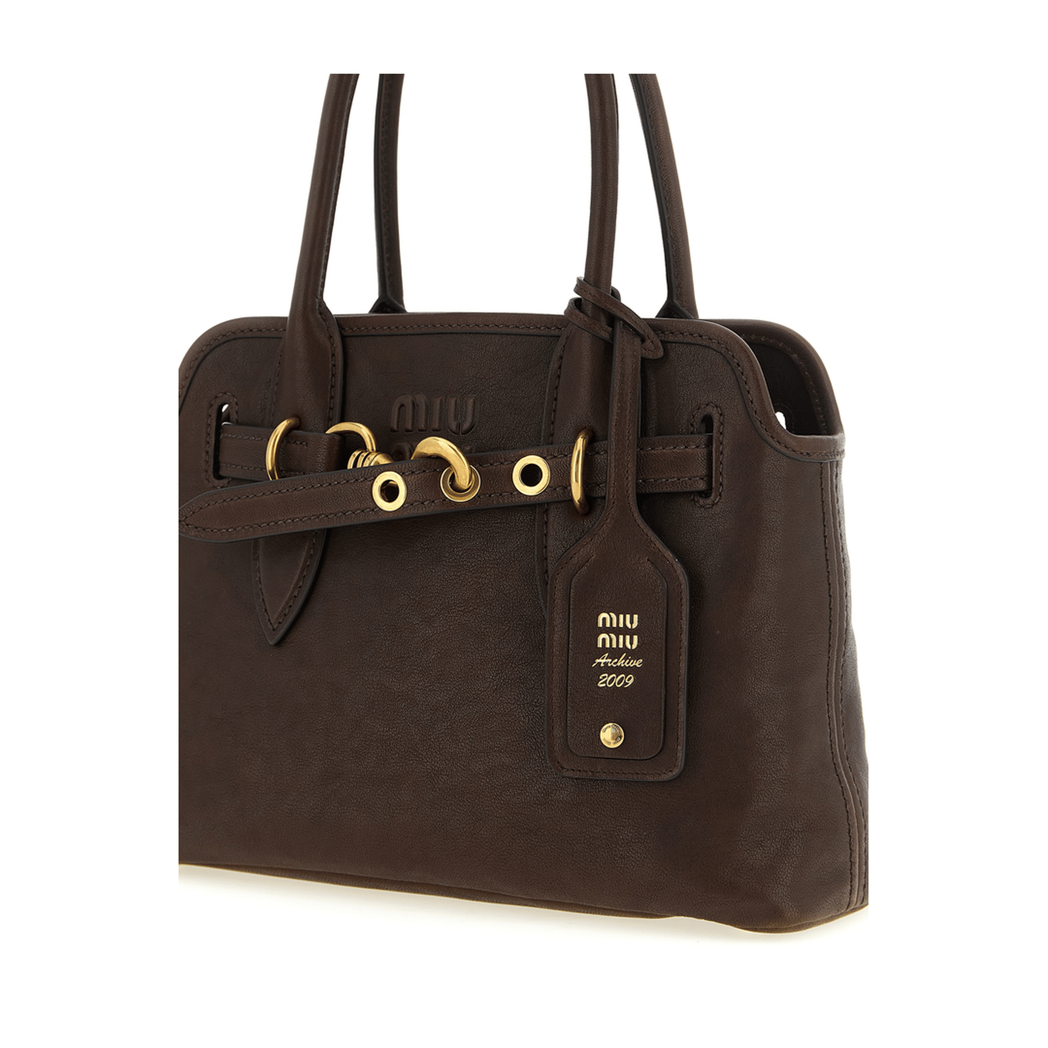 Miu Miu Aventure Nappa Leather Handbag - Briarwood