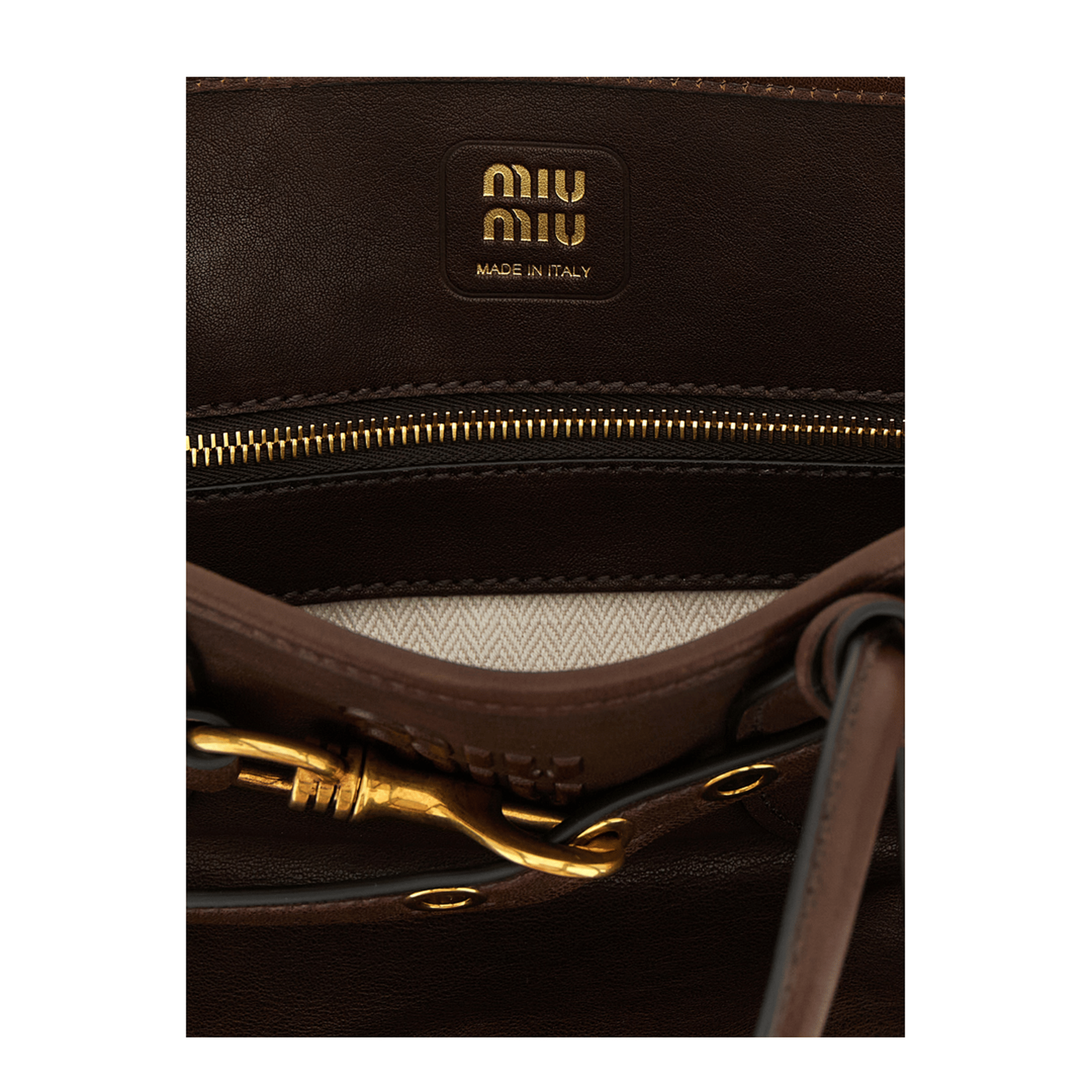 Miu Miu Aventure Nappa Leather Handbag - Briarwood