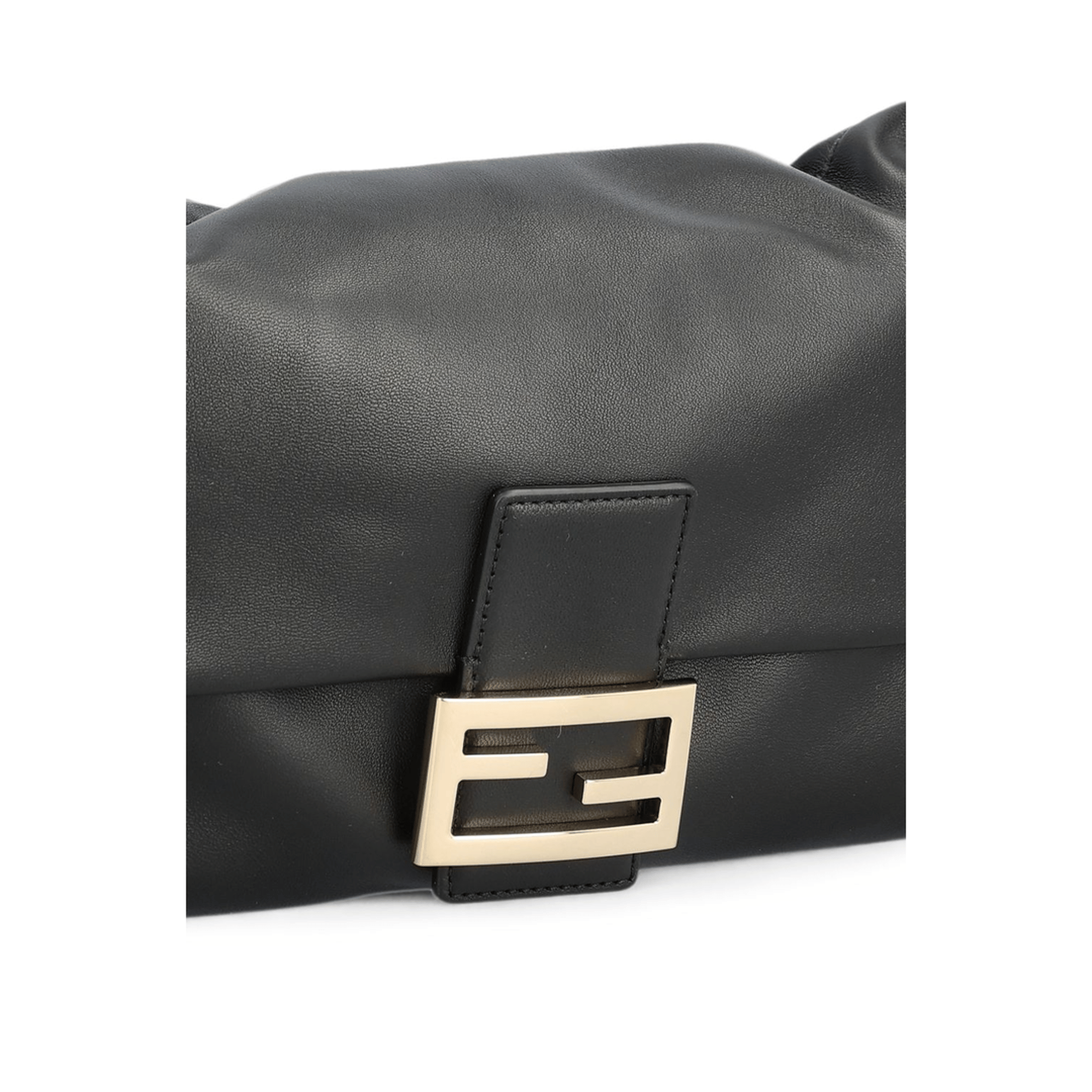 Fendi Baguette Medium Soft Nappa Leather Handbag - Black