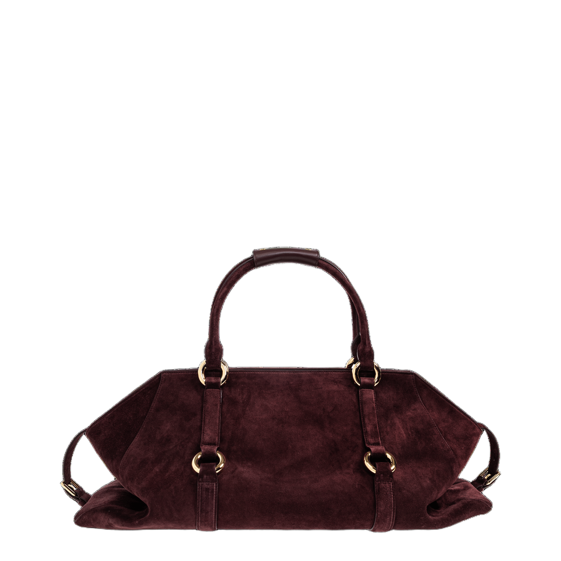 Alexander McQueen Farringdon Maxi Calf Leather Handbag - Oxblood