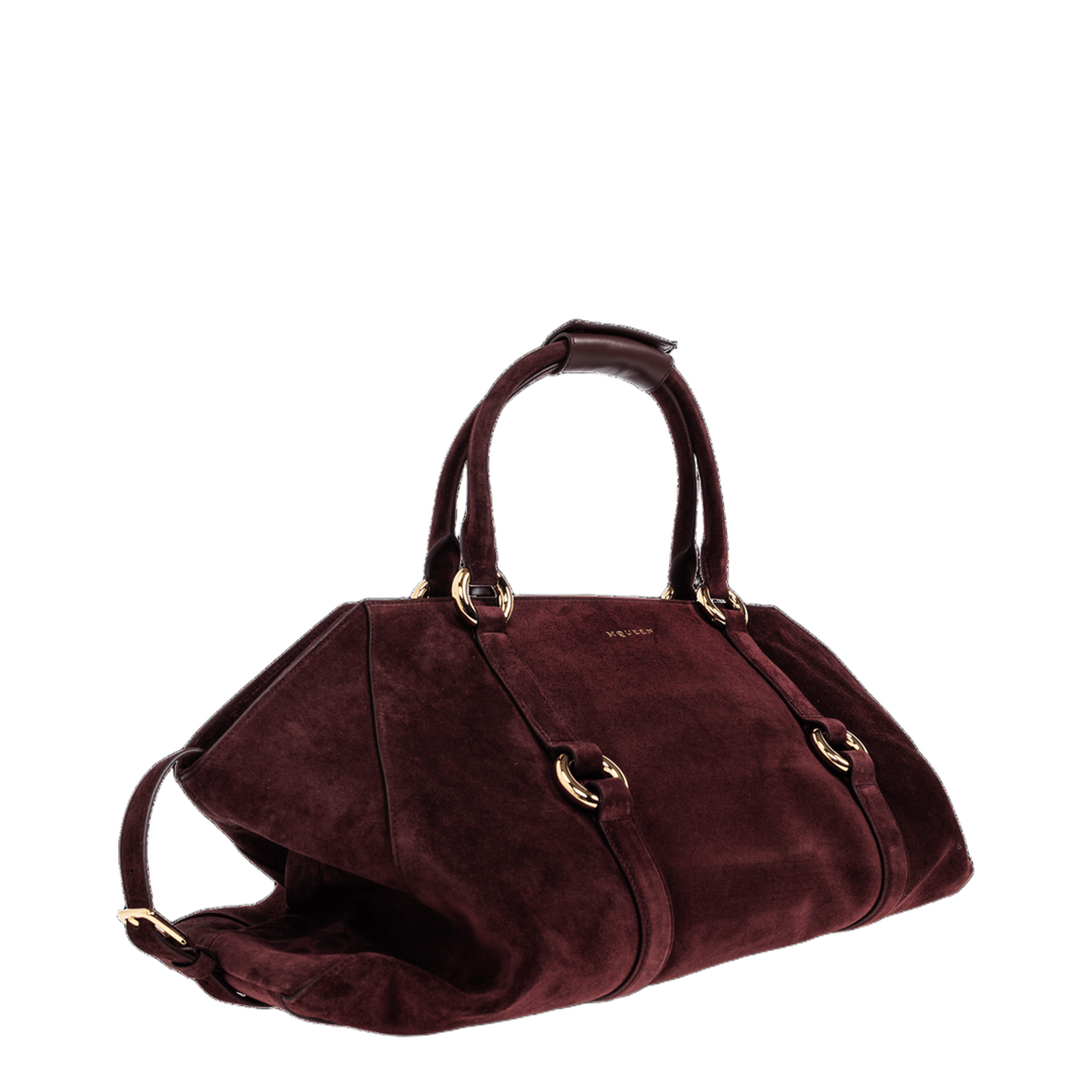 Alexander McQueen Farringdon Maxi Calf Leather Handbag - Oxblood