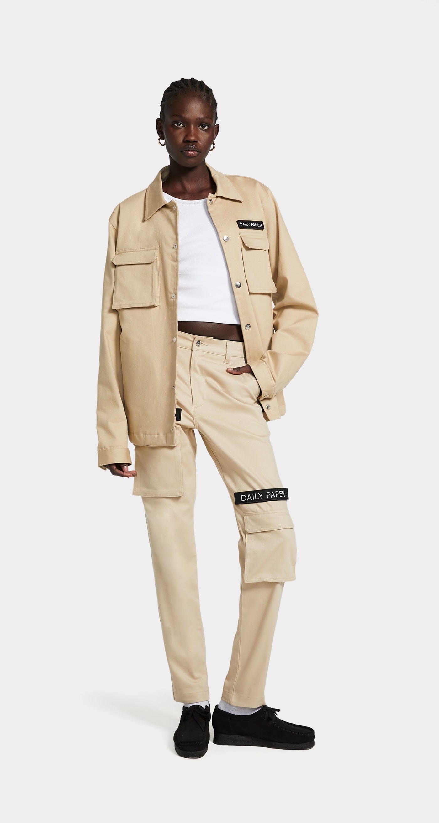 Coach Cargo Coach Jacket Beige