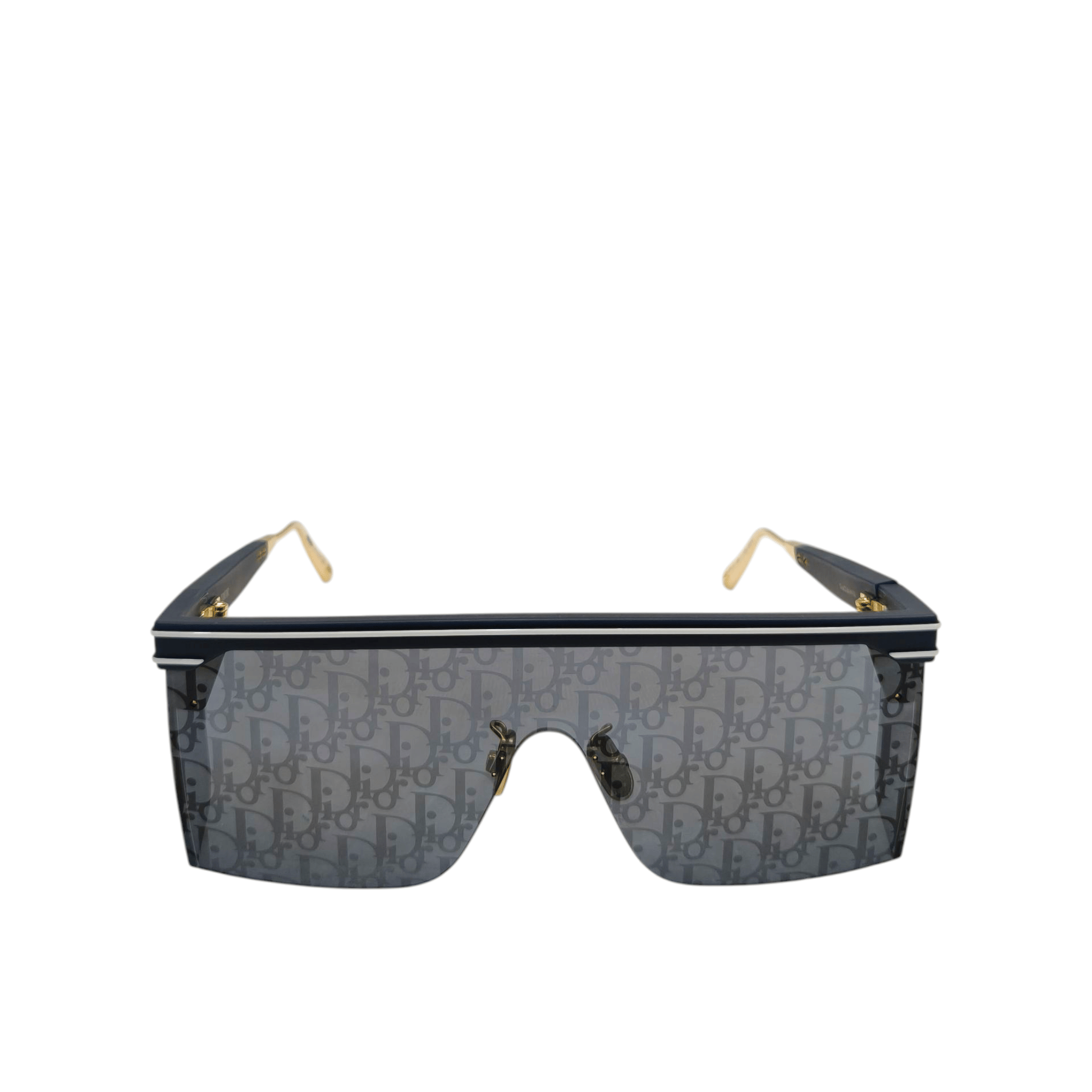 Christian Dior Dior Navy Blue Oblique DiorClub M1U Shield Sunglasses