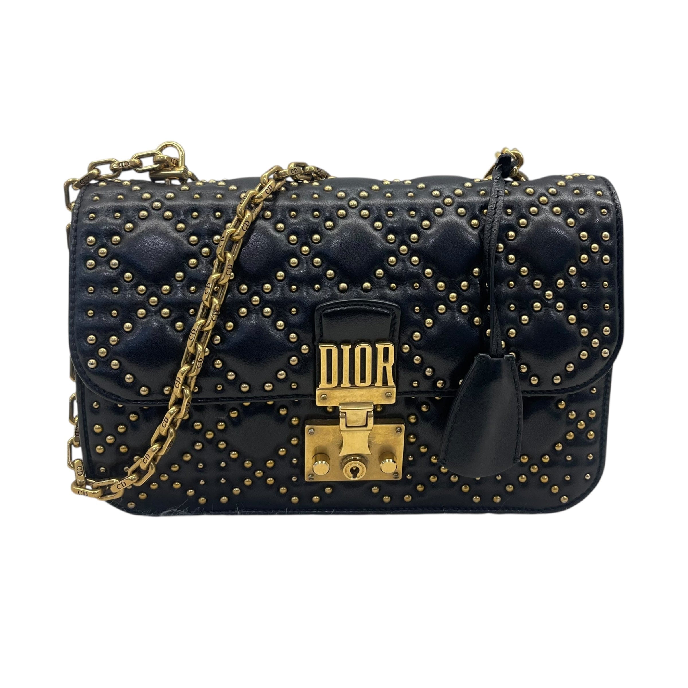 Christian Dior Dior Black Leather Dioraddict Flap Shoulder Bag