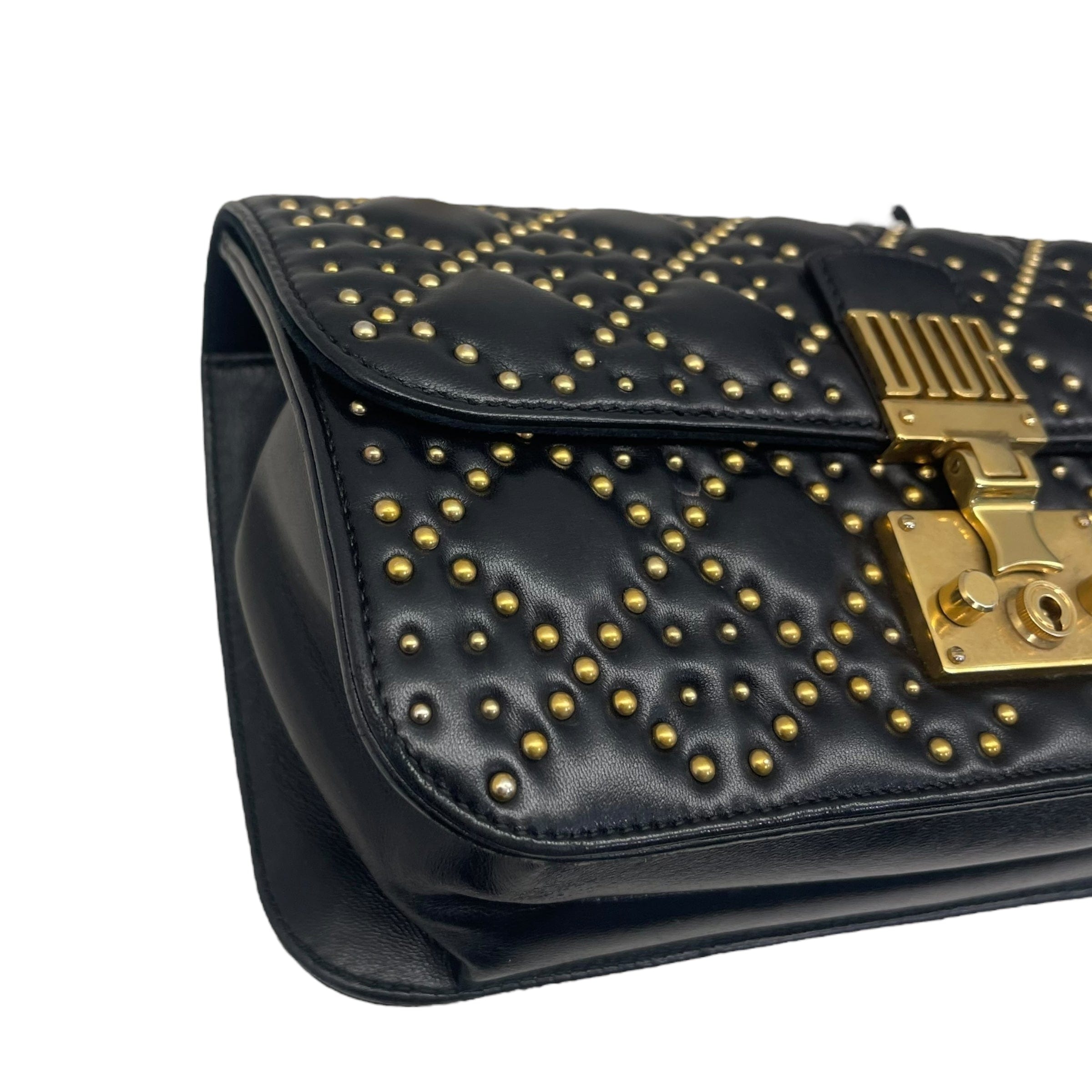 Christian Dior Dior Black Leather Dioraddict Flap Shoulder Bag