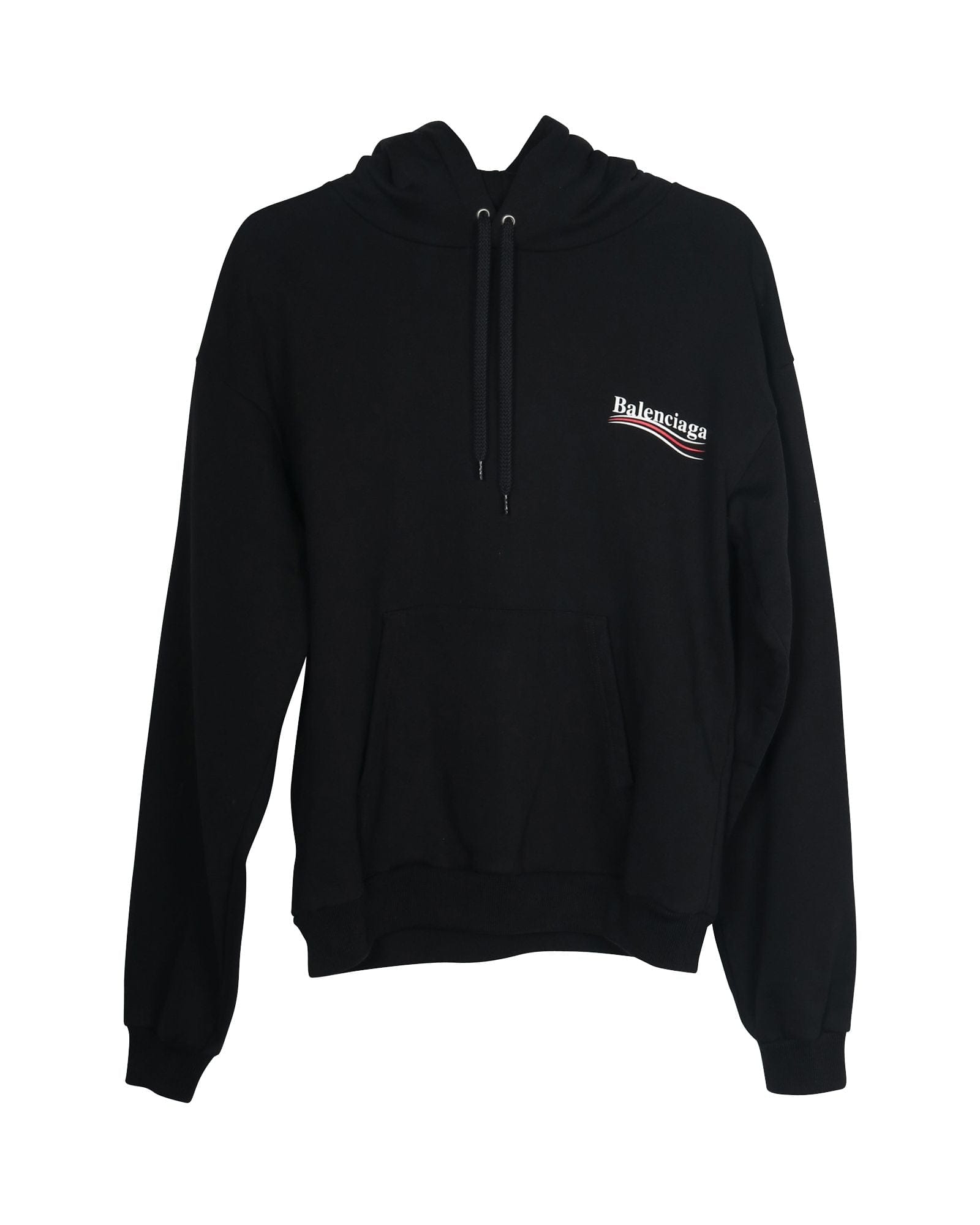 Balenciaga Political Campaign Hoodie in Black Cotton