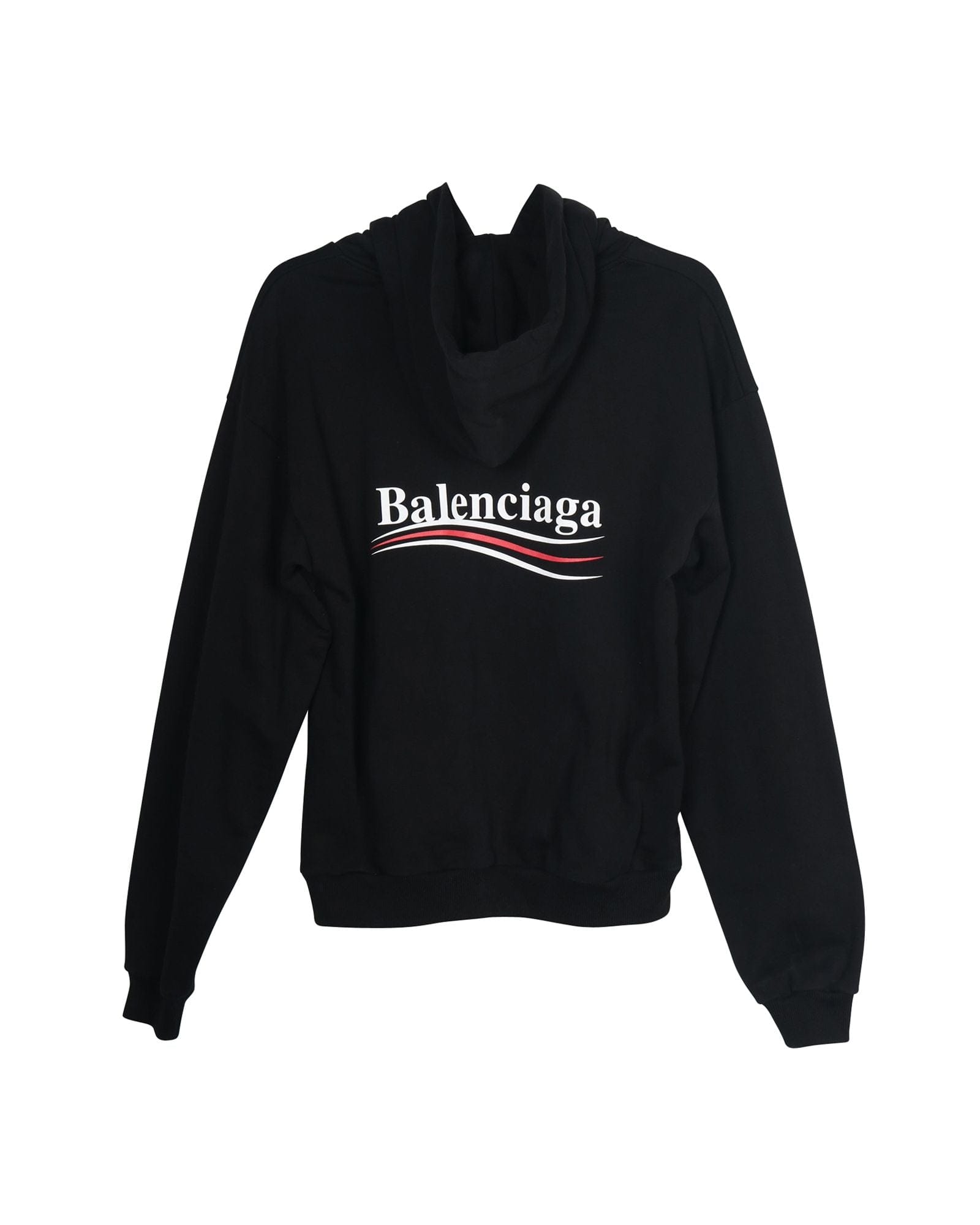 Balenciaga Political Campaign Hoodie in Black Cotton