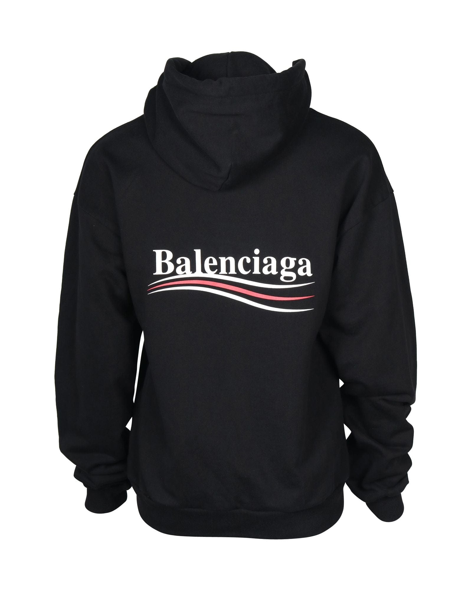Balenciaga Political Campaign Hoodie in Black Cotton