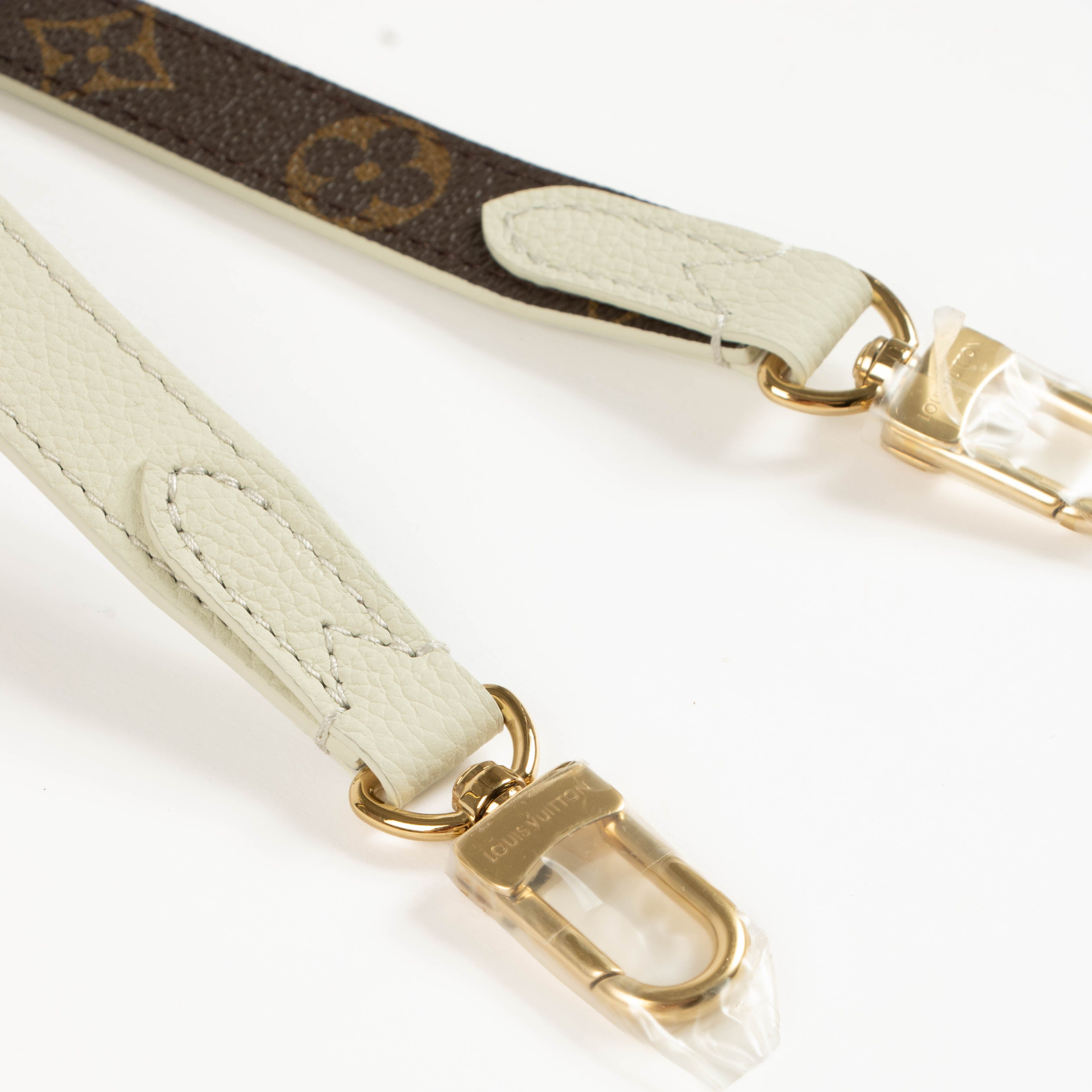 Louis Vuitton Limestone Neverfull Bandouliere Inside Out BB Strap
