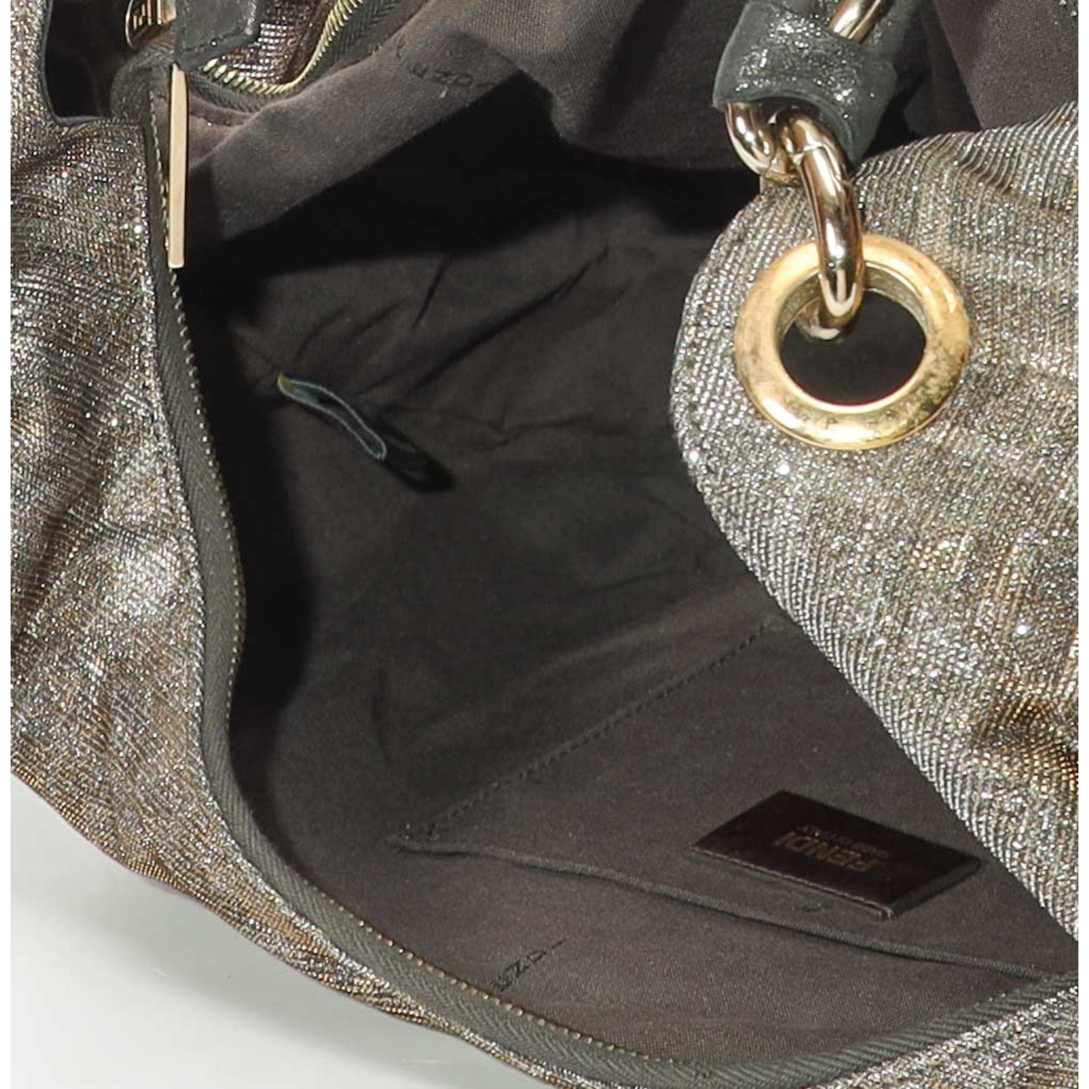 Fendi Tobacco Zucca Canvas Mia Hobo Bag