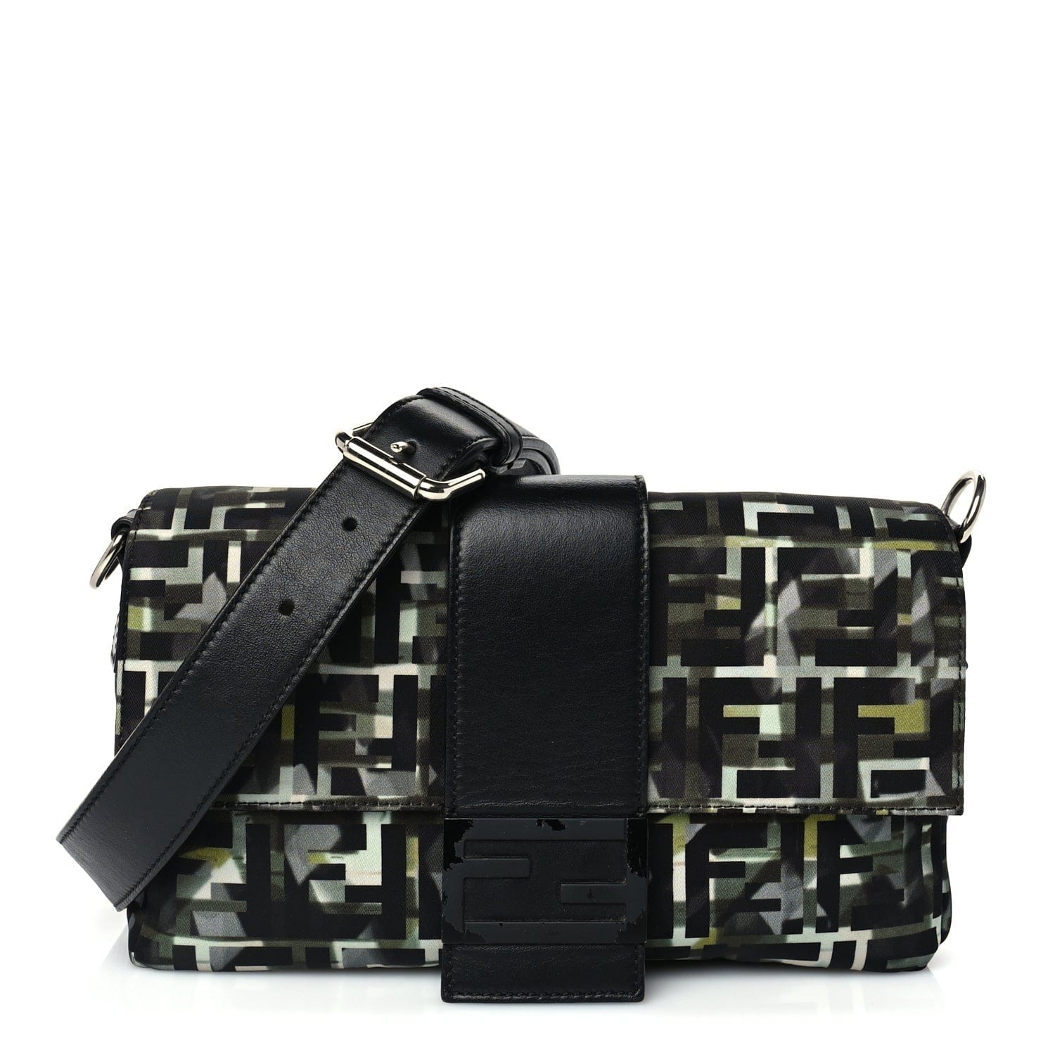 Fendi Nylon CamouFF Baguette Belt Pouch Multicolor