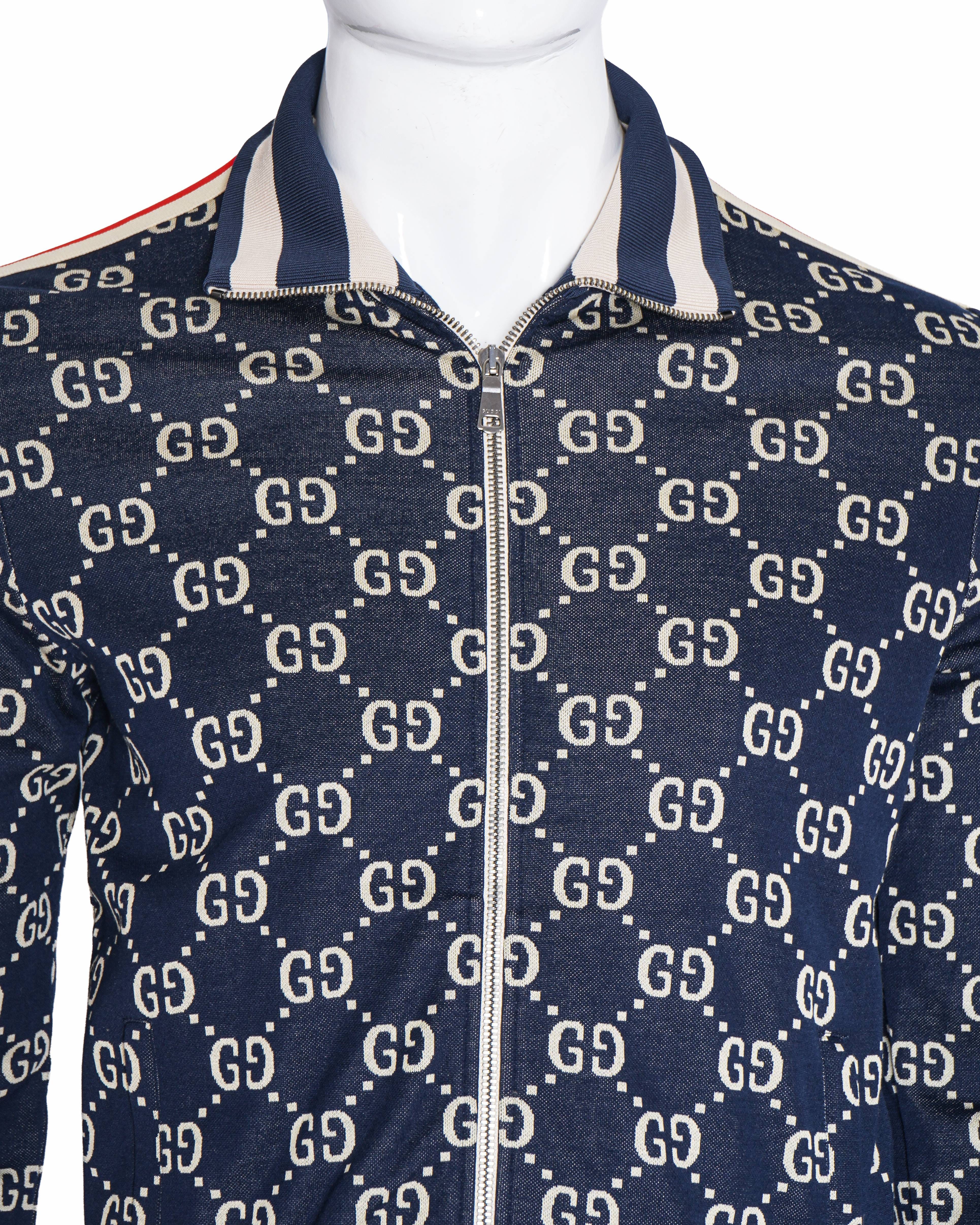 Gucci 2021 Monogram GG Printed Zip - Up Bomber Jacket