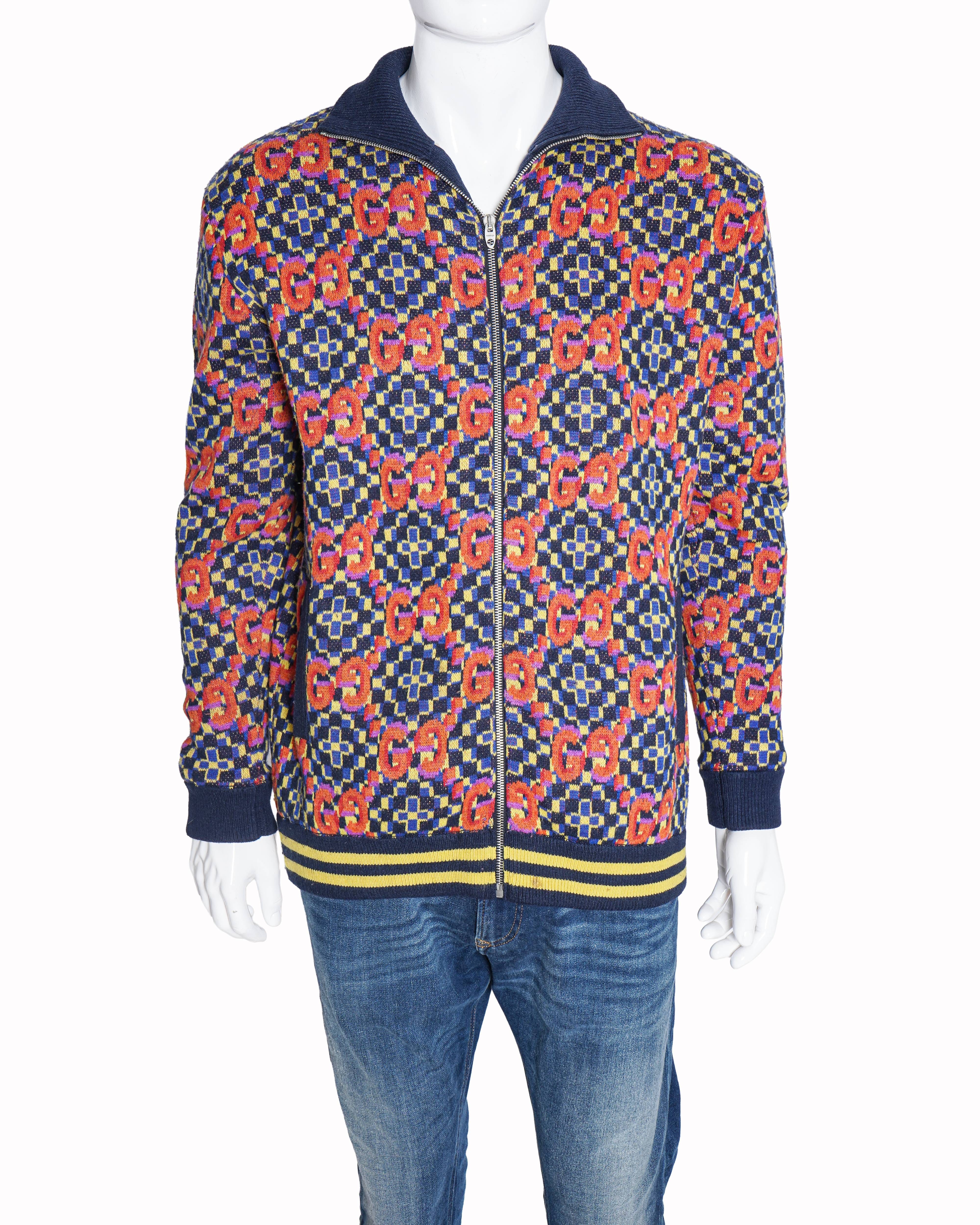 Gucci GG Monogram Jacquard Zip - Up Track Jacket