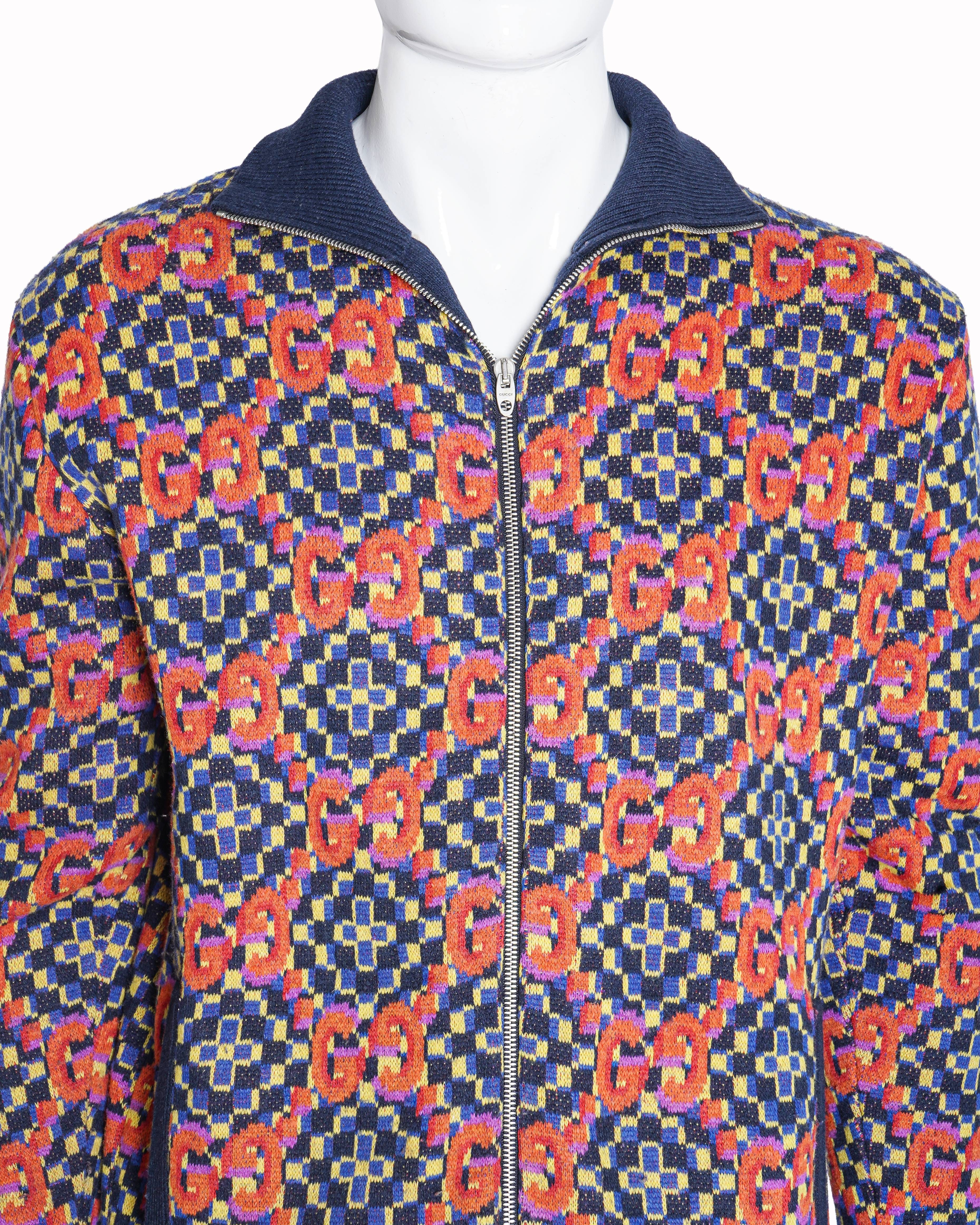 Gucci GG Monogram Jacquard Zip - Up Track Jacket