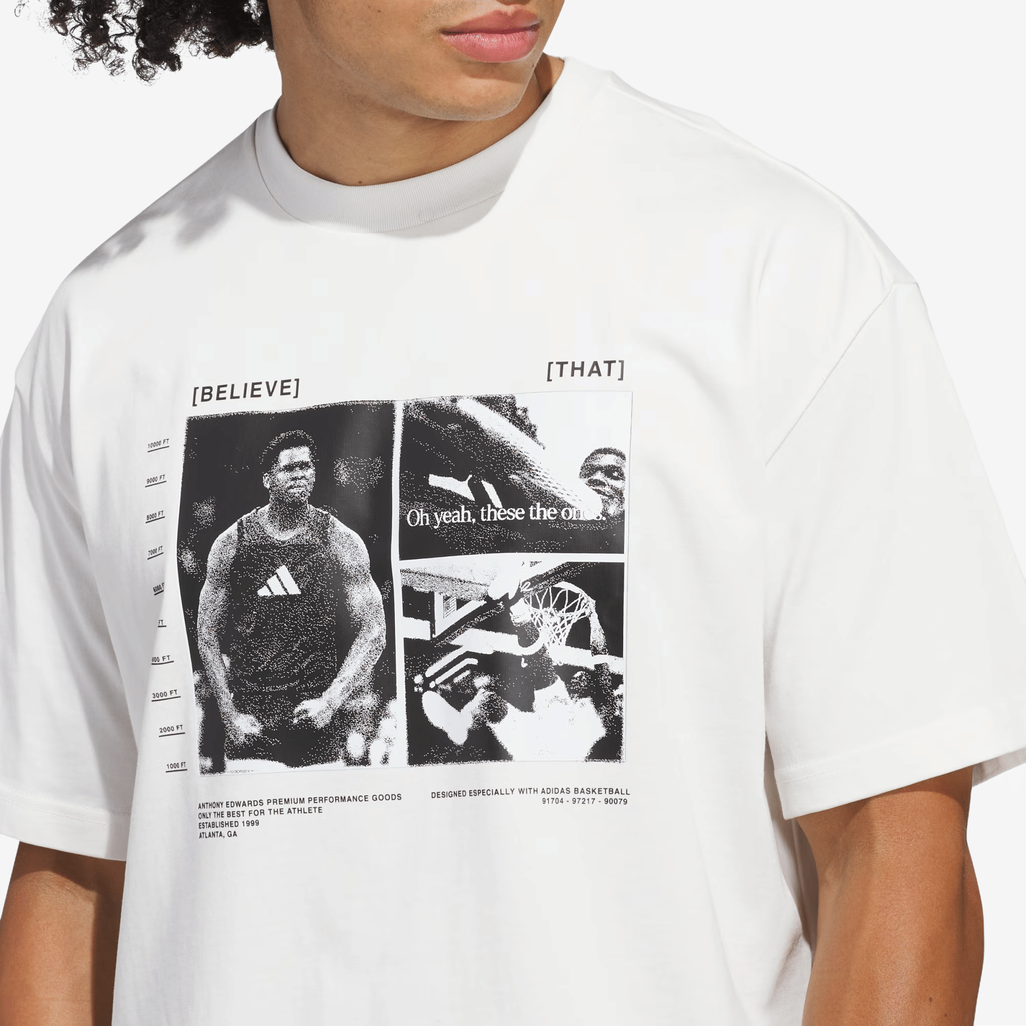 ADIDAS | ANTHONY EDWARDS T-Shirt { CLOUD WHITE