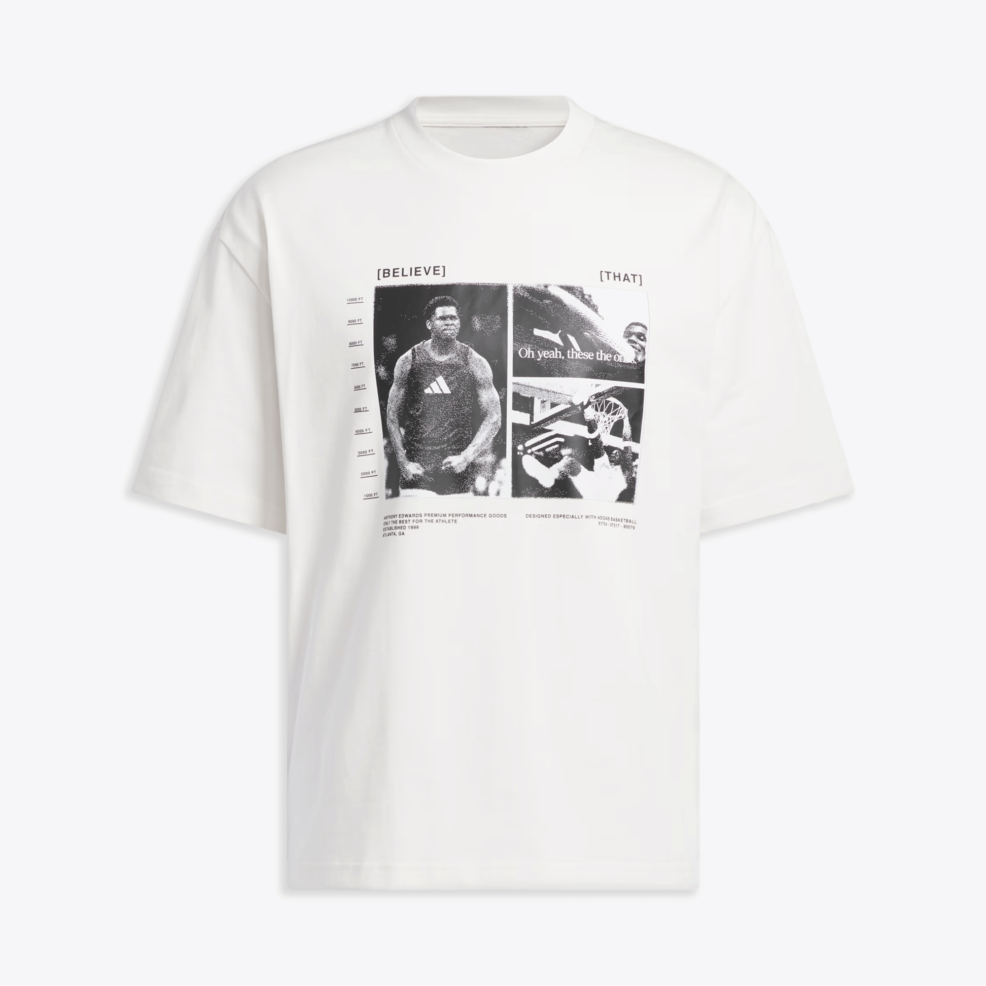 ADIDAS | ANTHONY EDWARDS T-Shirt { CLOUD WHITE