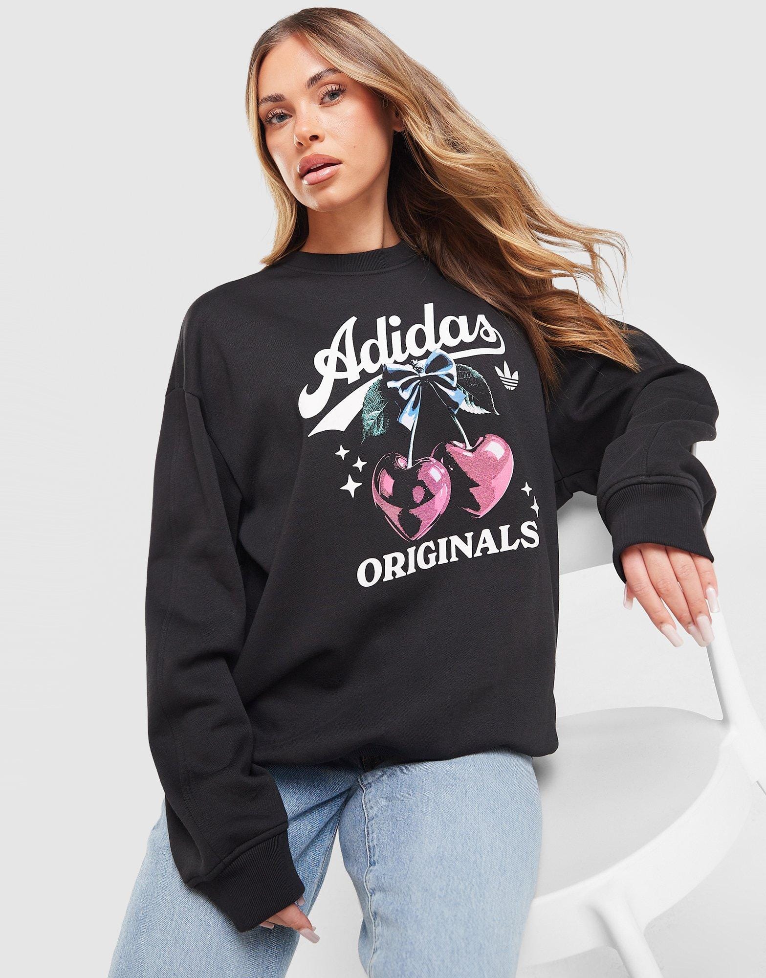 adidas Cherry Boyfriend Crew Sweatshirt