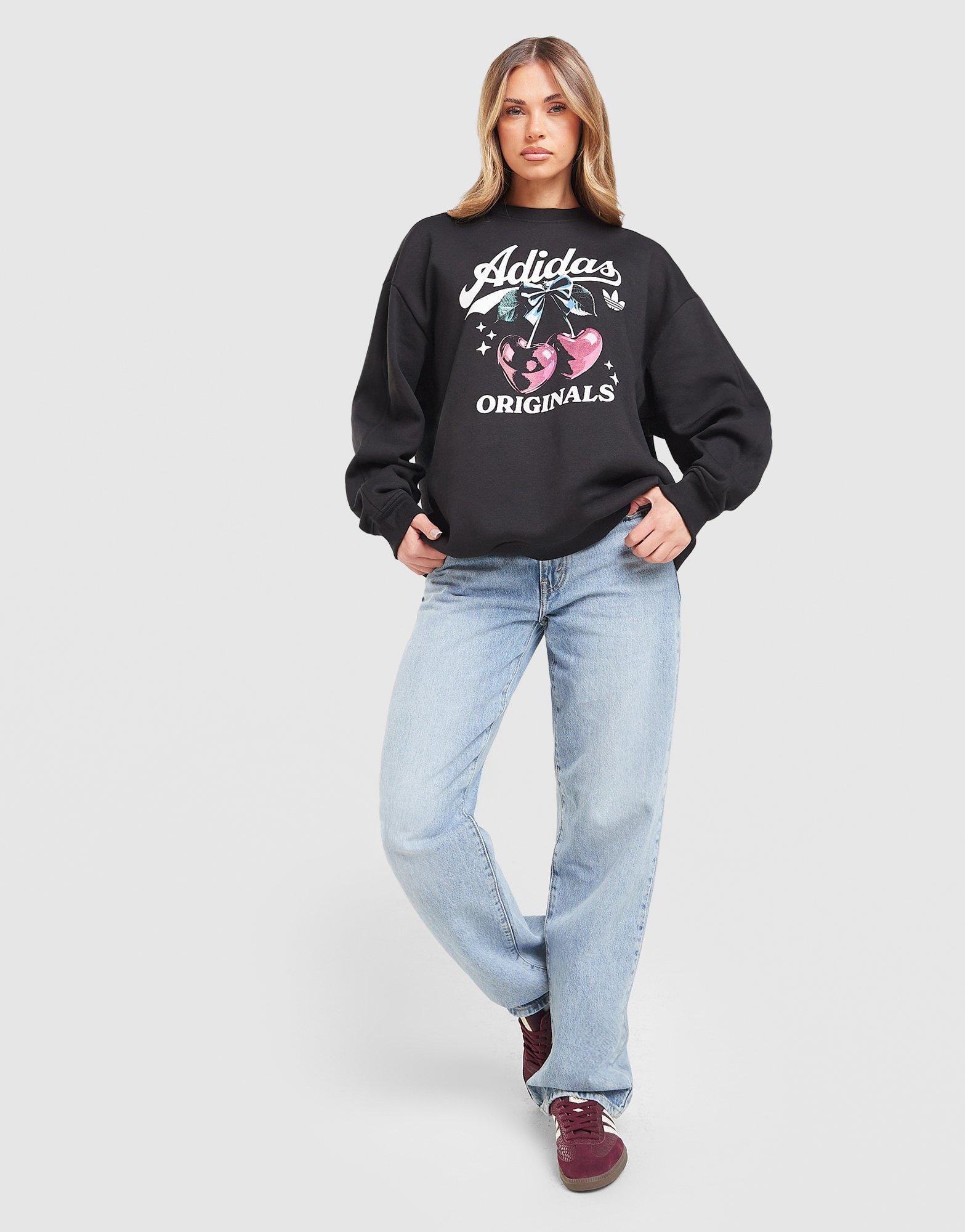 adidas Cherry Boyfriend Crew Sweatshirt