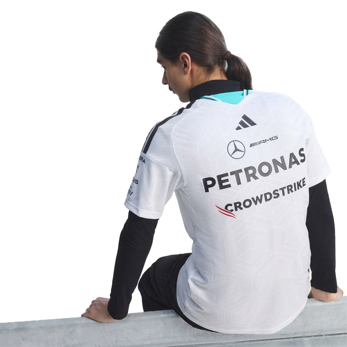 adidas MERCEDES - AMG PETRONAS FORMULA 1 TEAM DRIVER JERSEY AUTHENTIC WHITE