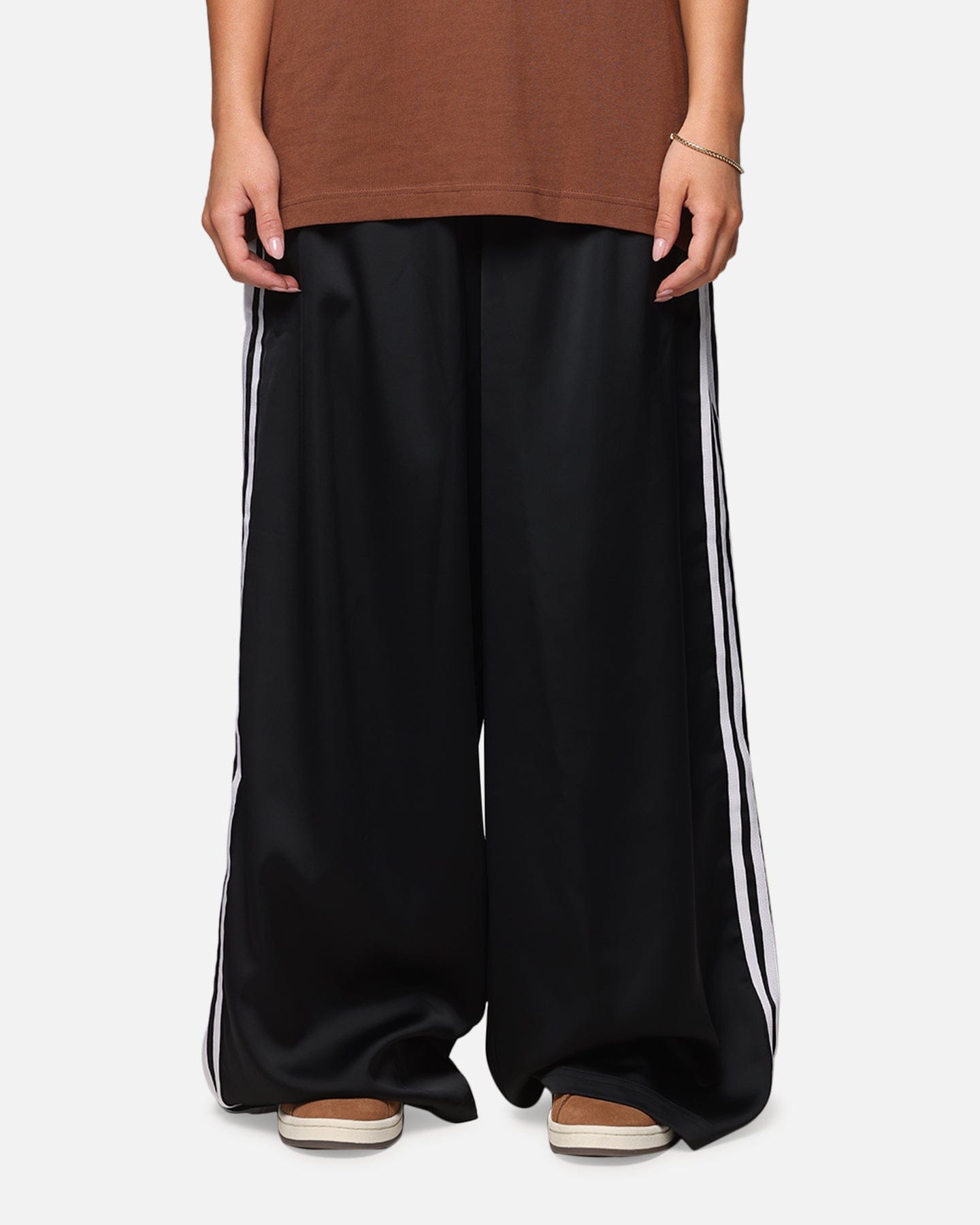 adidas Women's Satin Wide Leg Pants Black