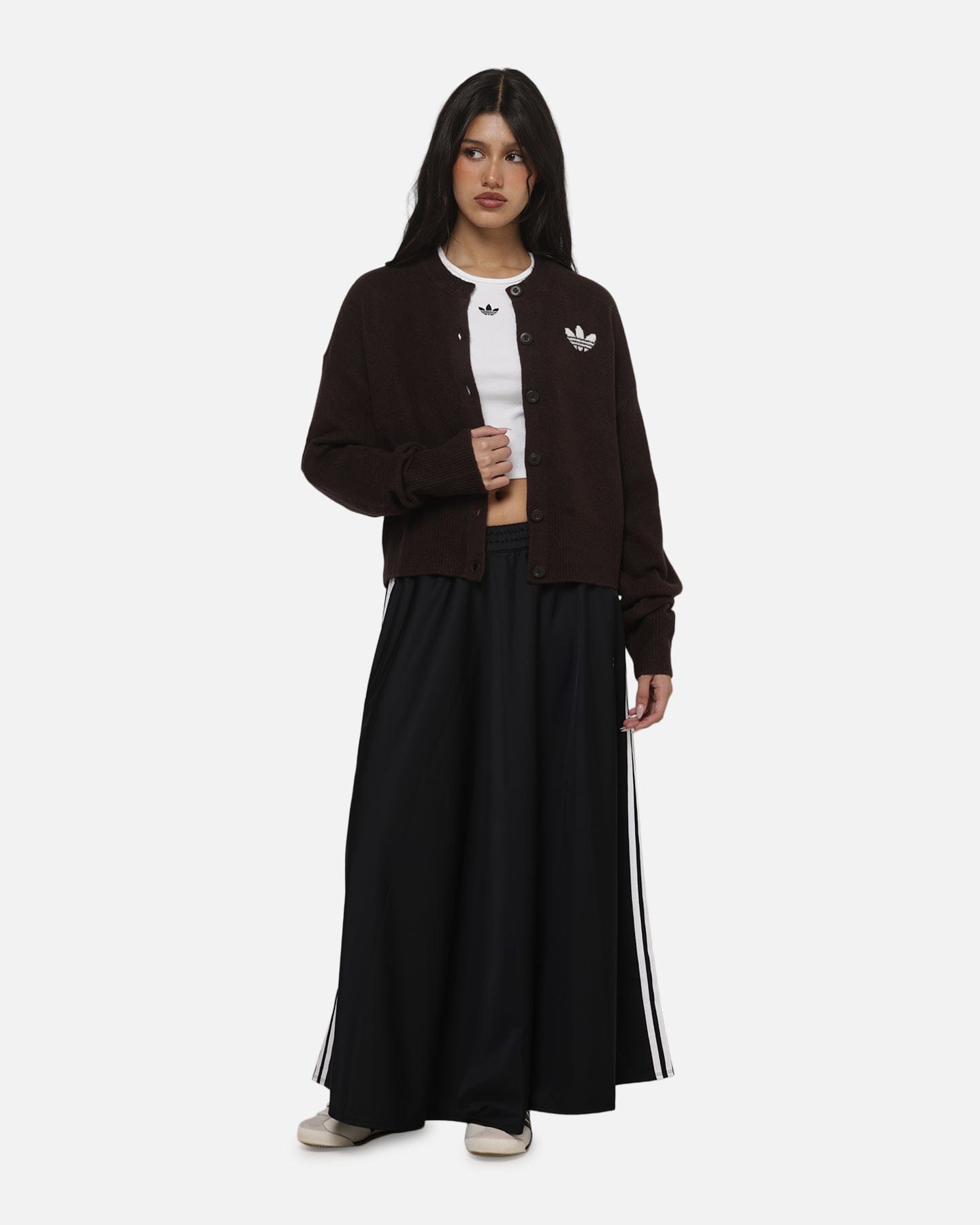 adidas Women's Essentials Knit Cardigan Brown