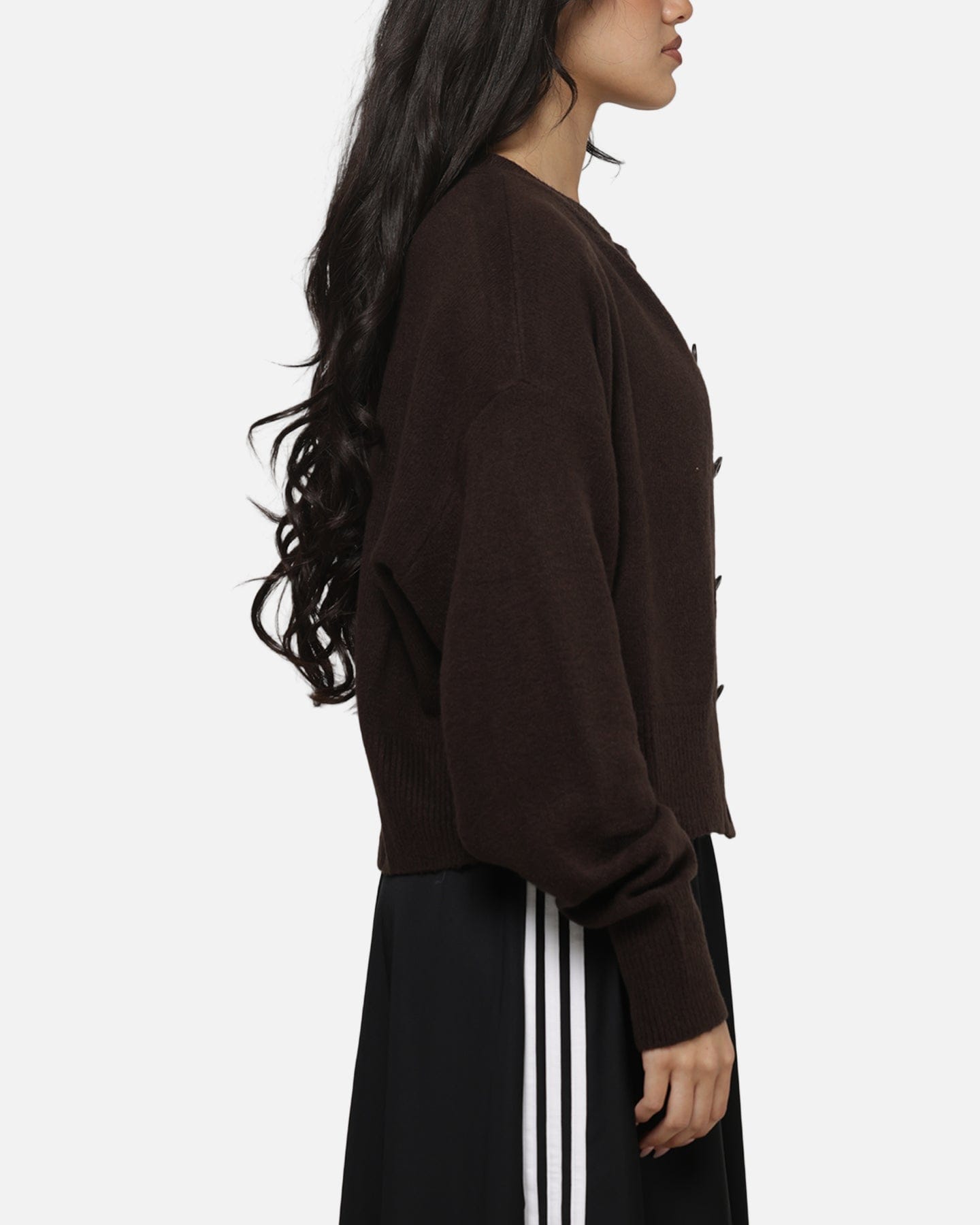 adidas Women's Essentials Knit Cardigan Brown