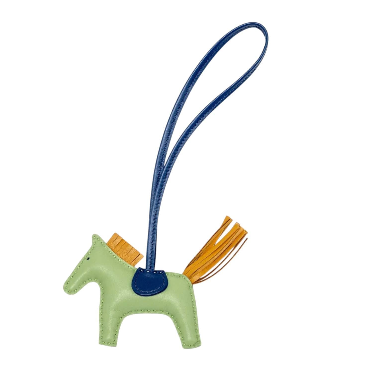 Hermes 25. Hermes Rodeo PM Bag Charm Vert Criquet/Sesame/Bleu Malte Stamp U