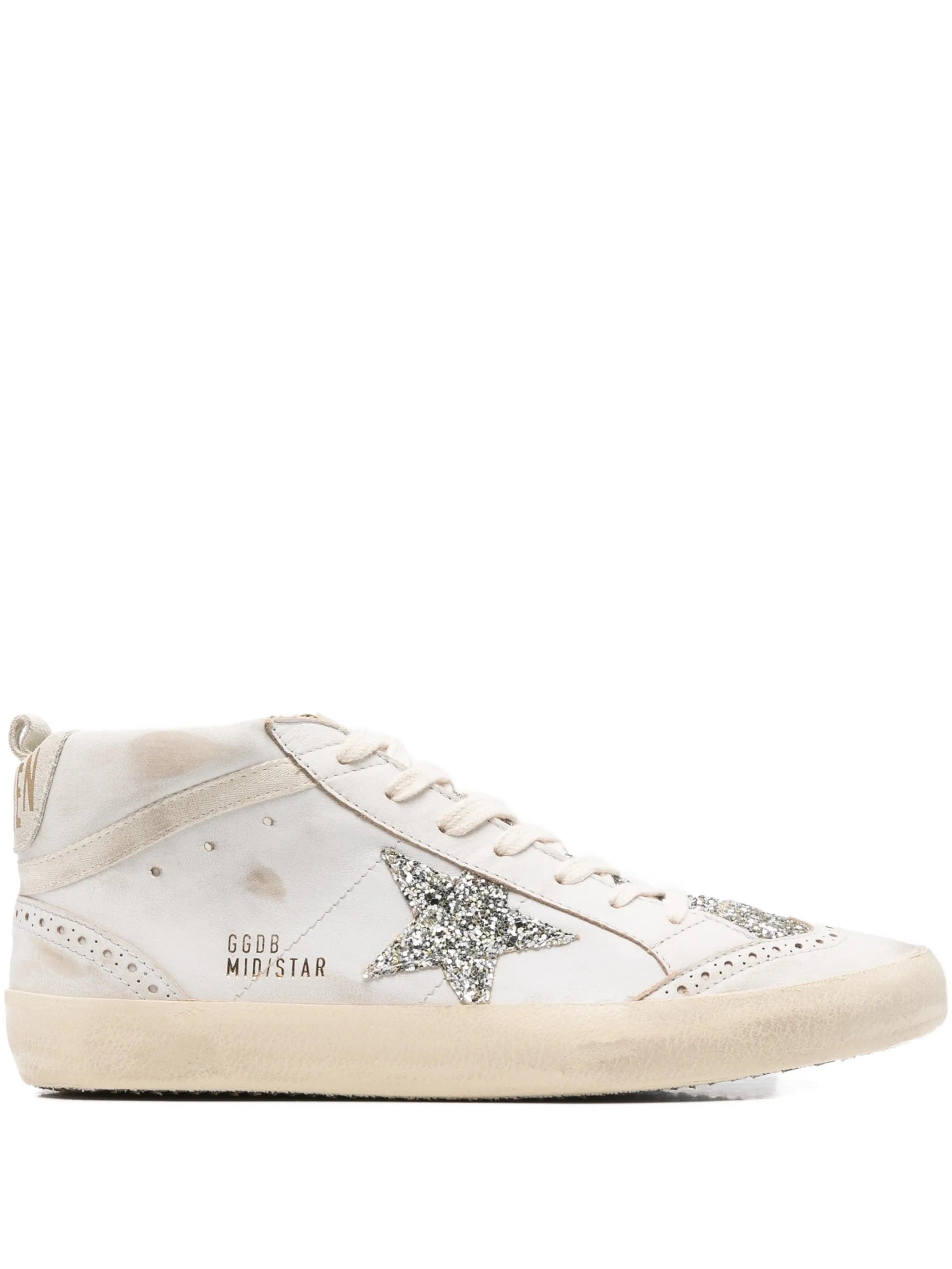 Golden Goose Mid - Star glitter - detail sneakers