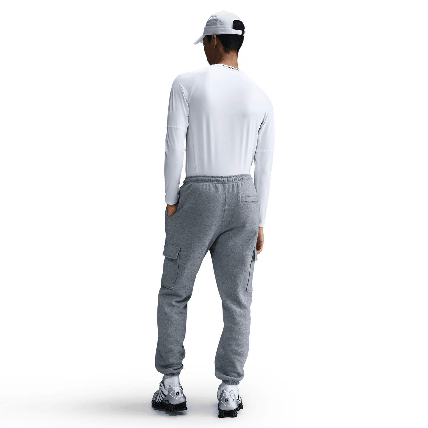 Nike Club Fleece Cargo Pants Dark Grey Heather