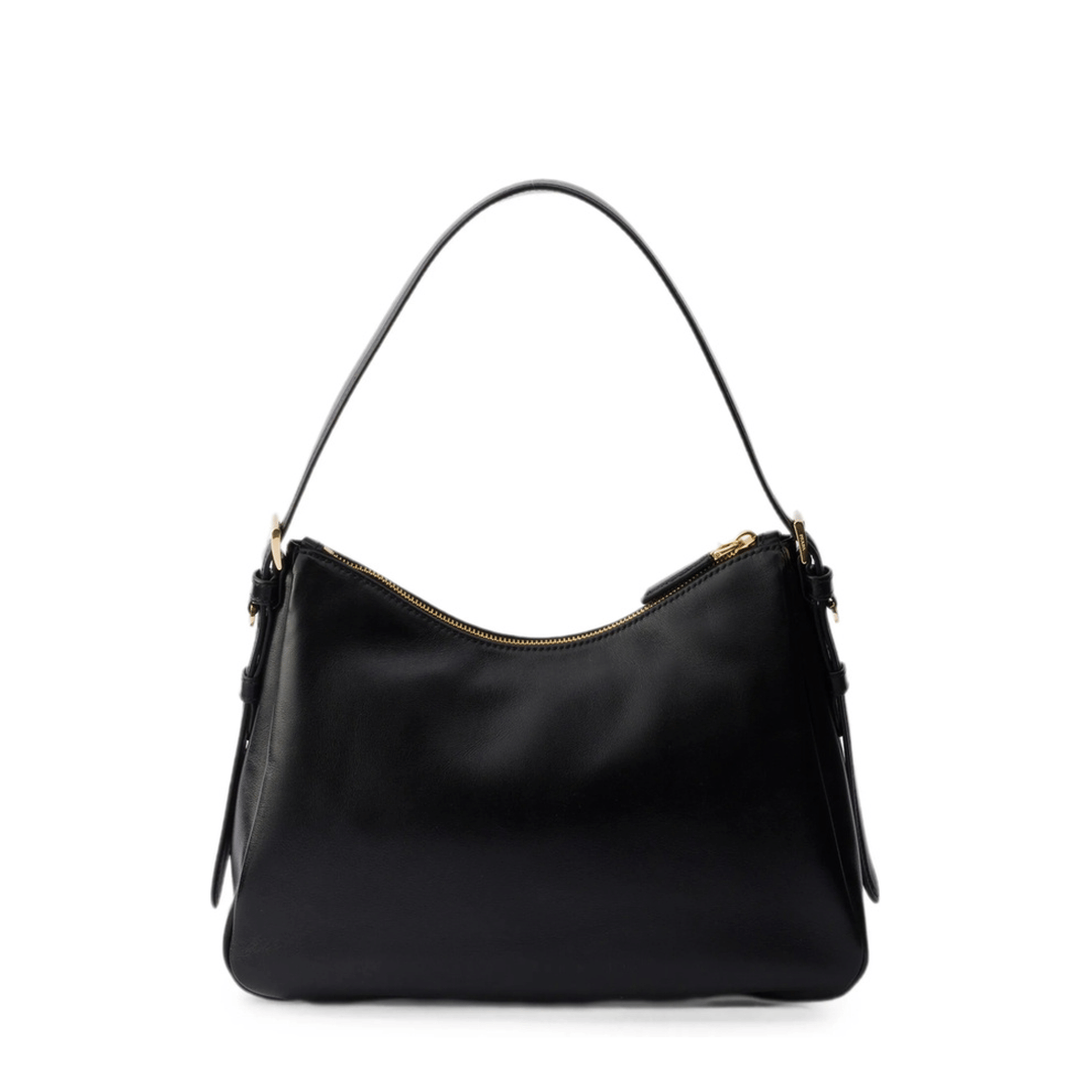 Prada Aimée Medium Calfskin Shoulder Bag - Black