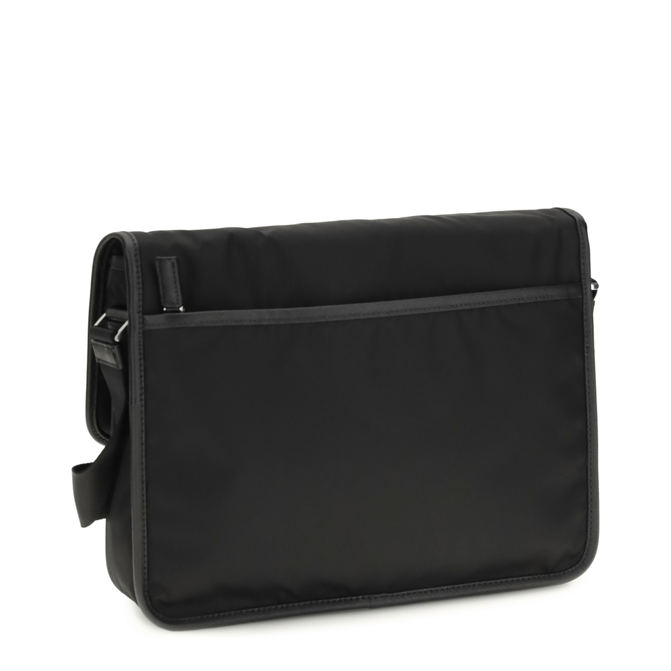 Prada Re - Nylon and Saffiano Shoulder Bag - Nero