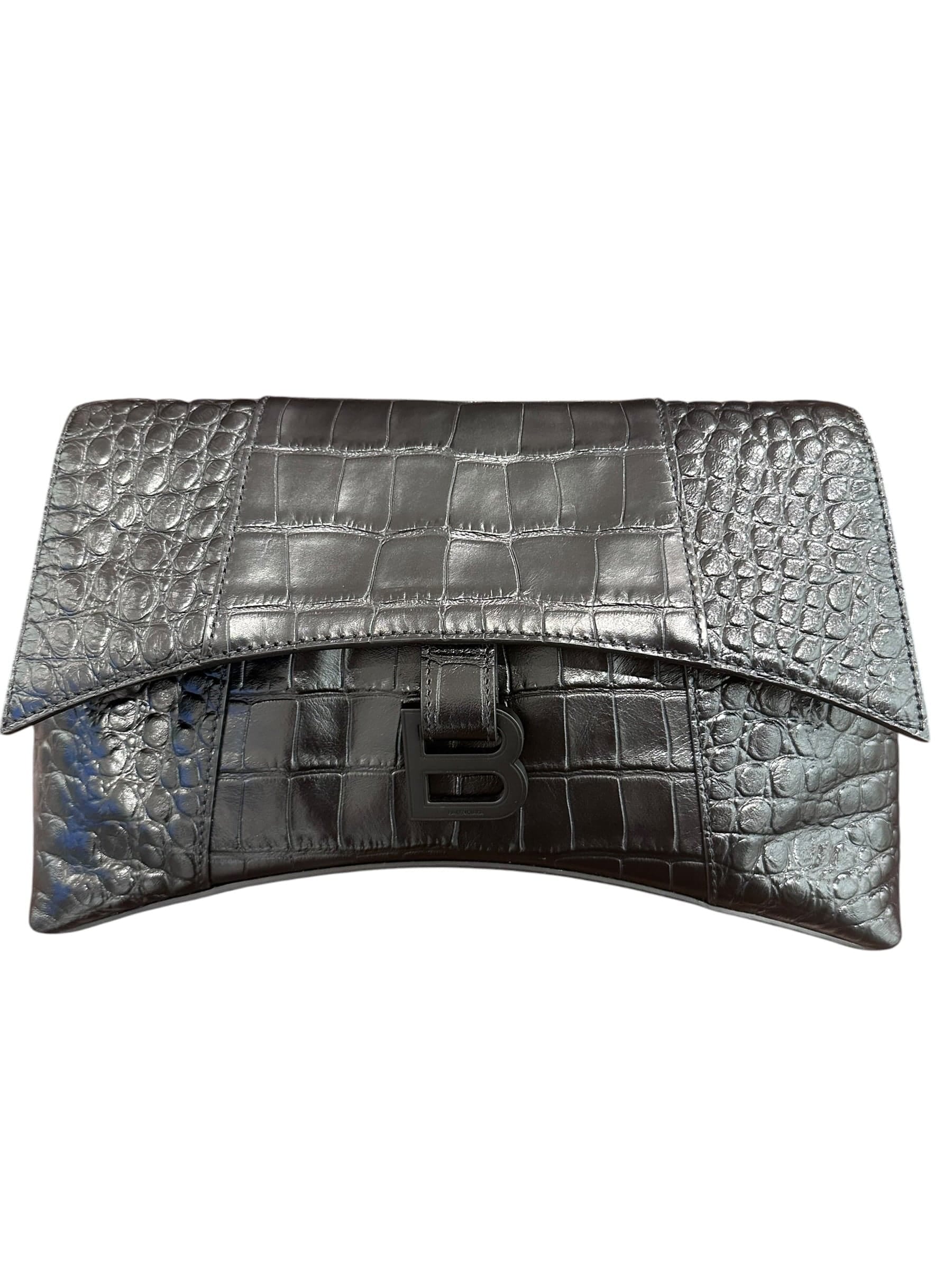 Balenciaga Black Embossed Hourglass Bag - Unused