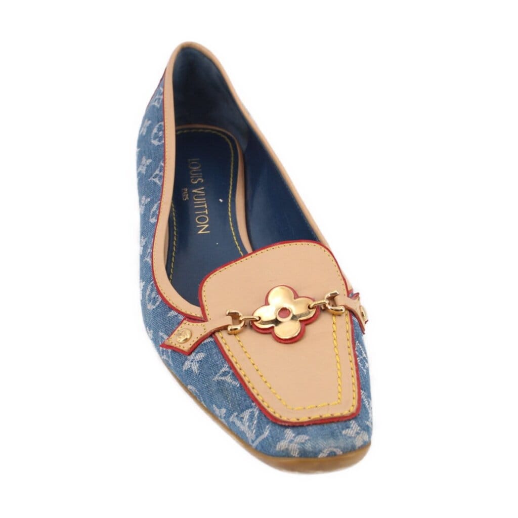Louis Vuitton DENIM MONOGRAM LOAFERS BLUE 38.5 EU | 8.5 US