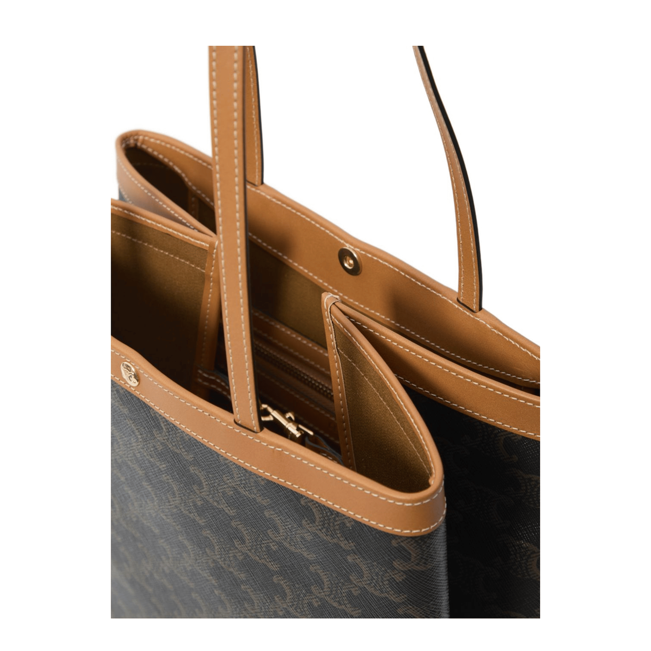 Celine Triomphe Canvas Medium Flat Shopper Tote - Honey (Miel)