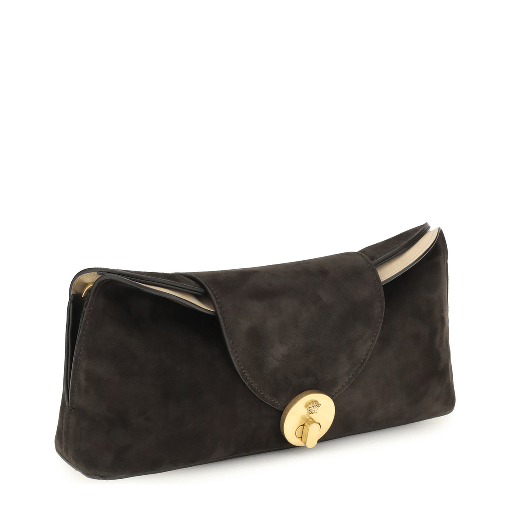 Versace Calf Leather Shoulder Bag - Brown