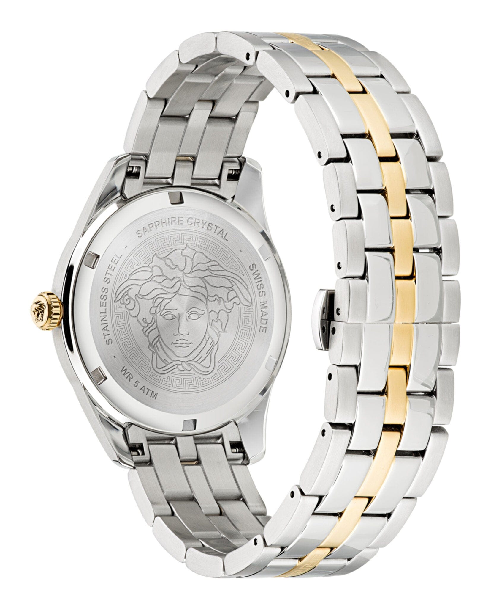 Versace Mens Two Tone 41 mm Bracelet Fashion Watch