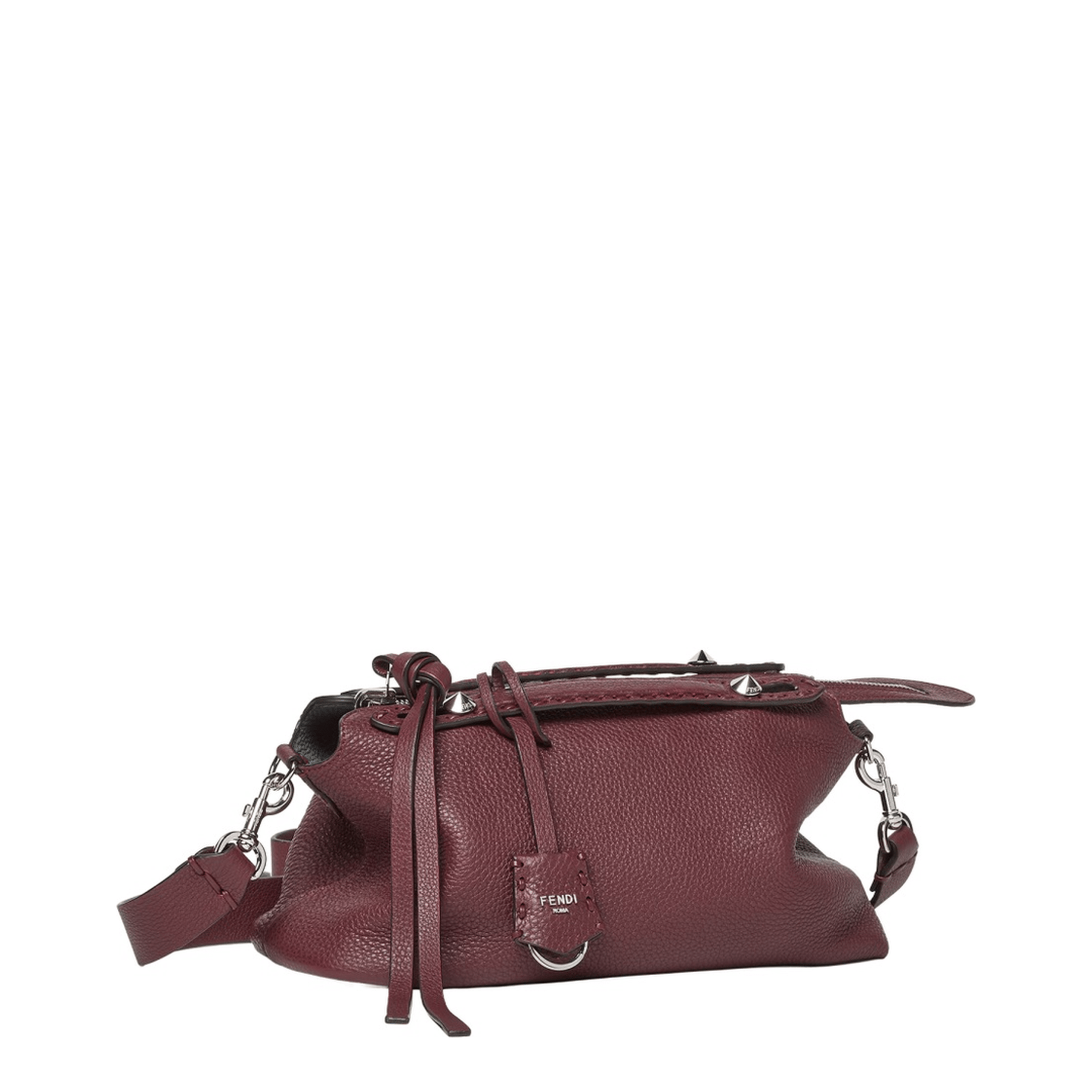 Fendi By The Way Selleria Medium Leather Handbag - Mirto + Dark Nut + Palladium (Multicolor)