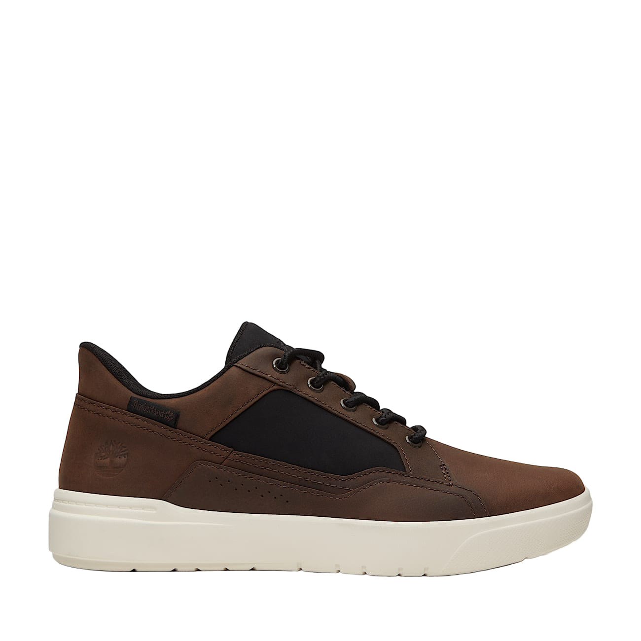 Timberland Men’s Allston Low Lace - Up Sneaker Dark Brown Full - Grain