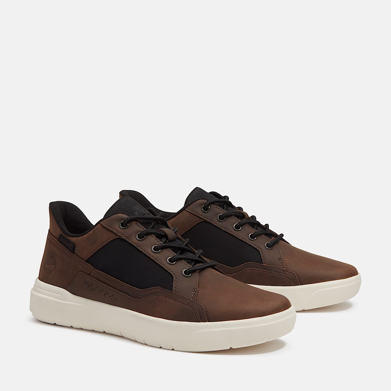 Timberland Men’s Allston Low Lace - Up Sneaker Dark Brown Full - Grain
