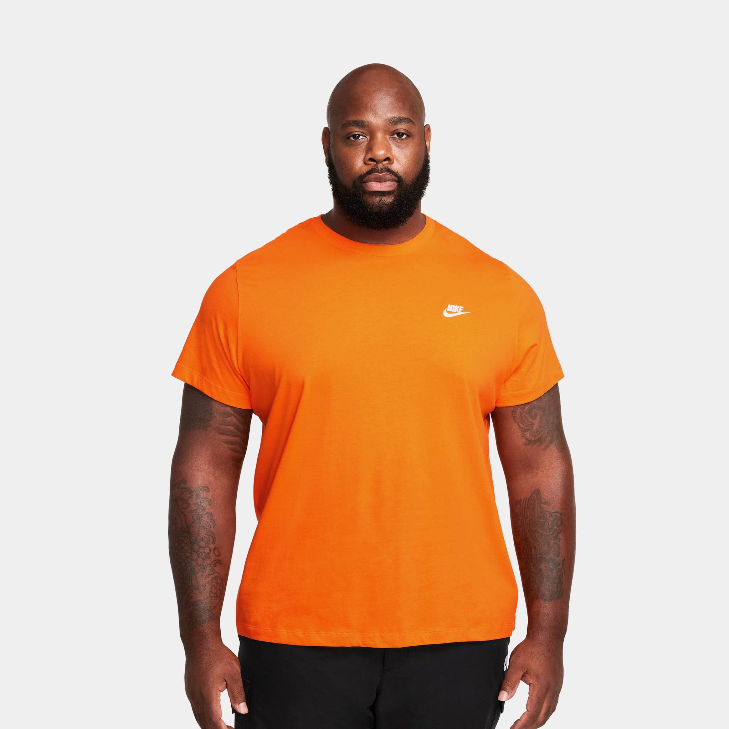 Nike NSW Club Mens Short Sleeve Shirt (Orange)
