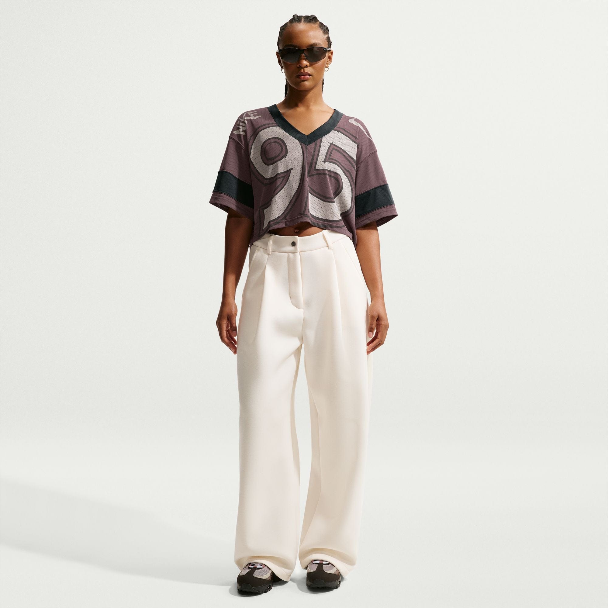 Nike Sportswear Women's Oversized Cropped Jersey Smoke Grey