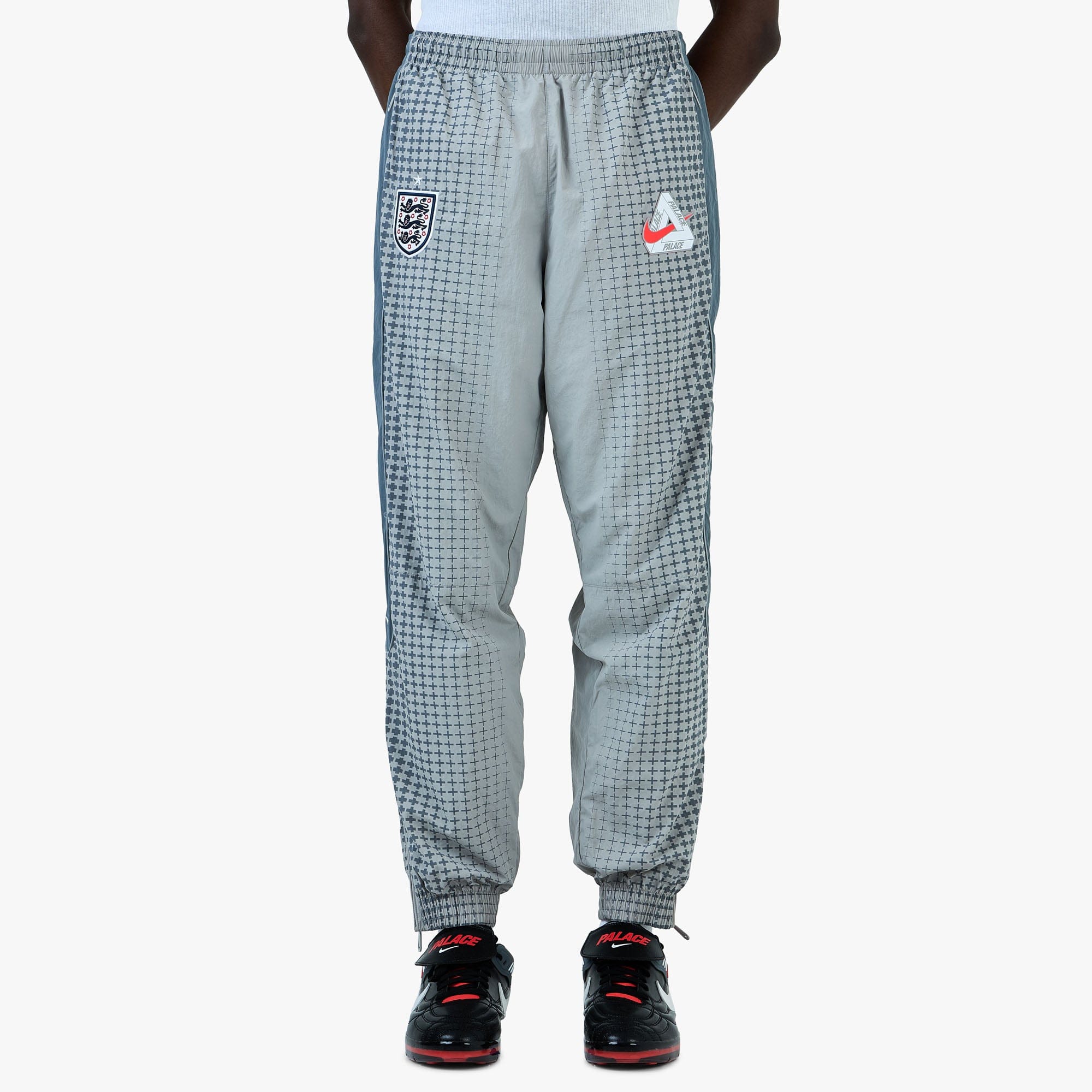 Nike x England x Palace Tracksuit Bottoms Pewter Grey / Cool Grey - Bright Crimson