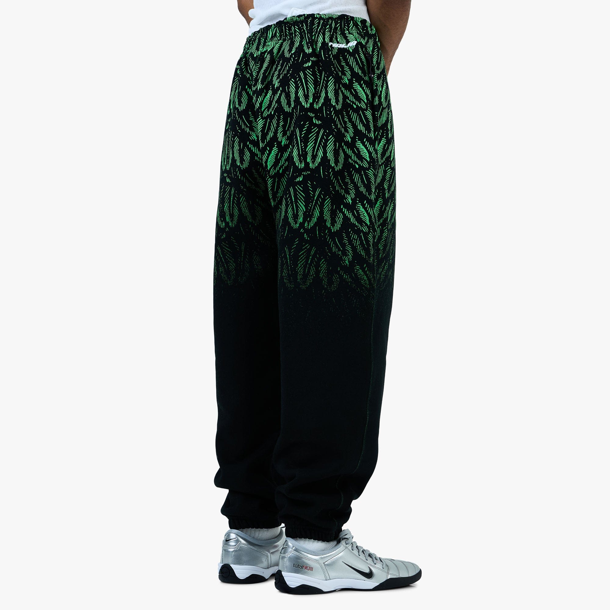 Nike x Nigeria x Slawn Fleece Trousers Black / Poison Green - White