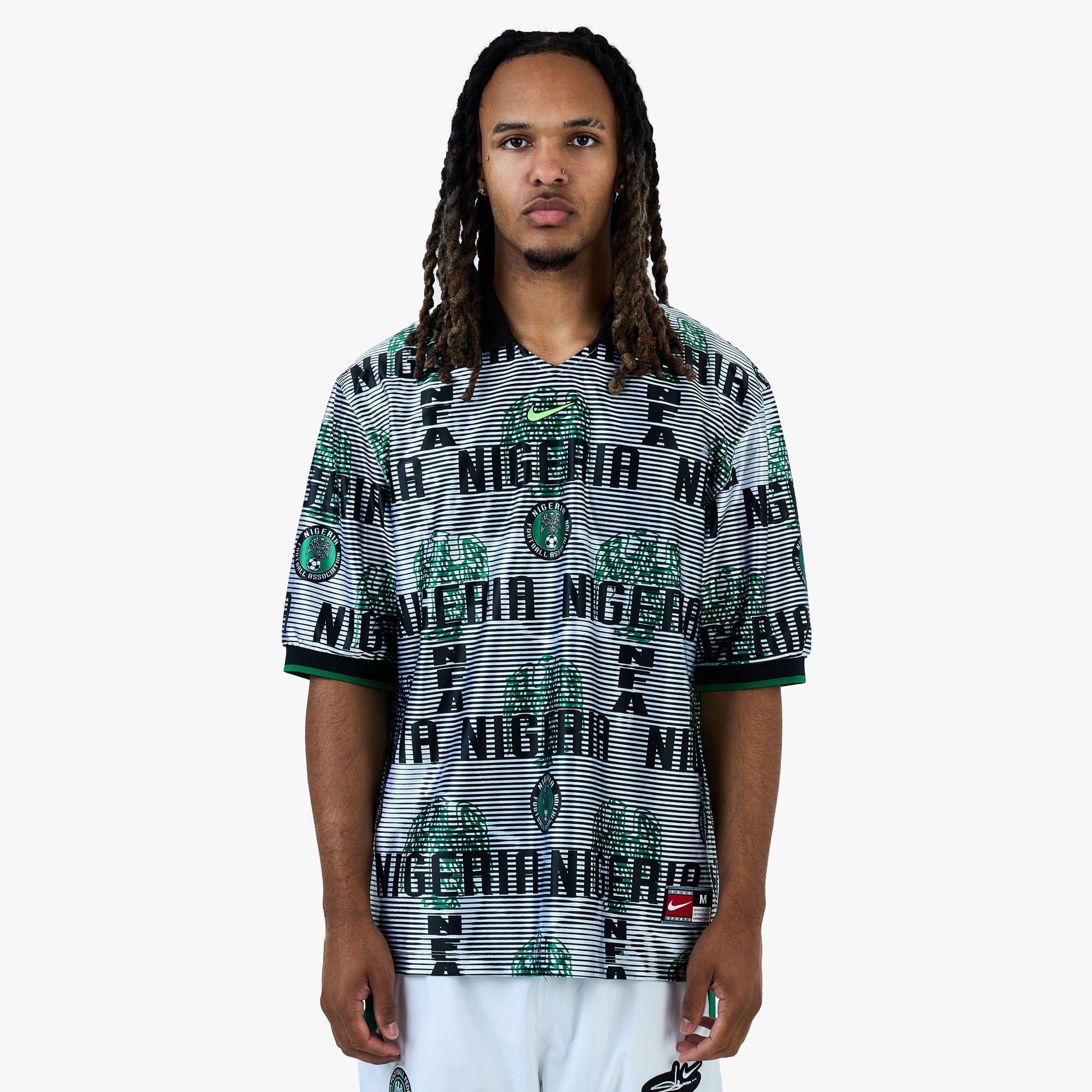 Nike Nigeria Energy Jersey White / Black - Pine Green