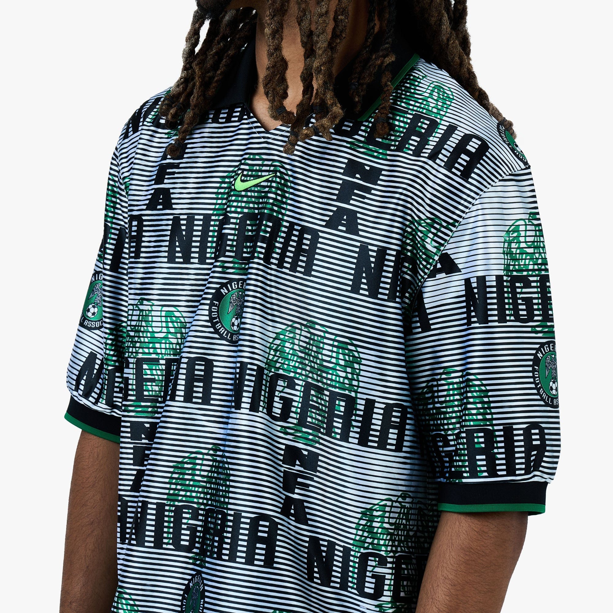 Nike Nigeria Energy Jersey White / Black - Pine Green