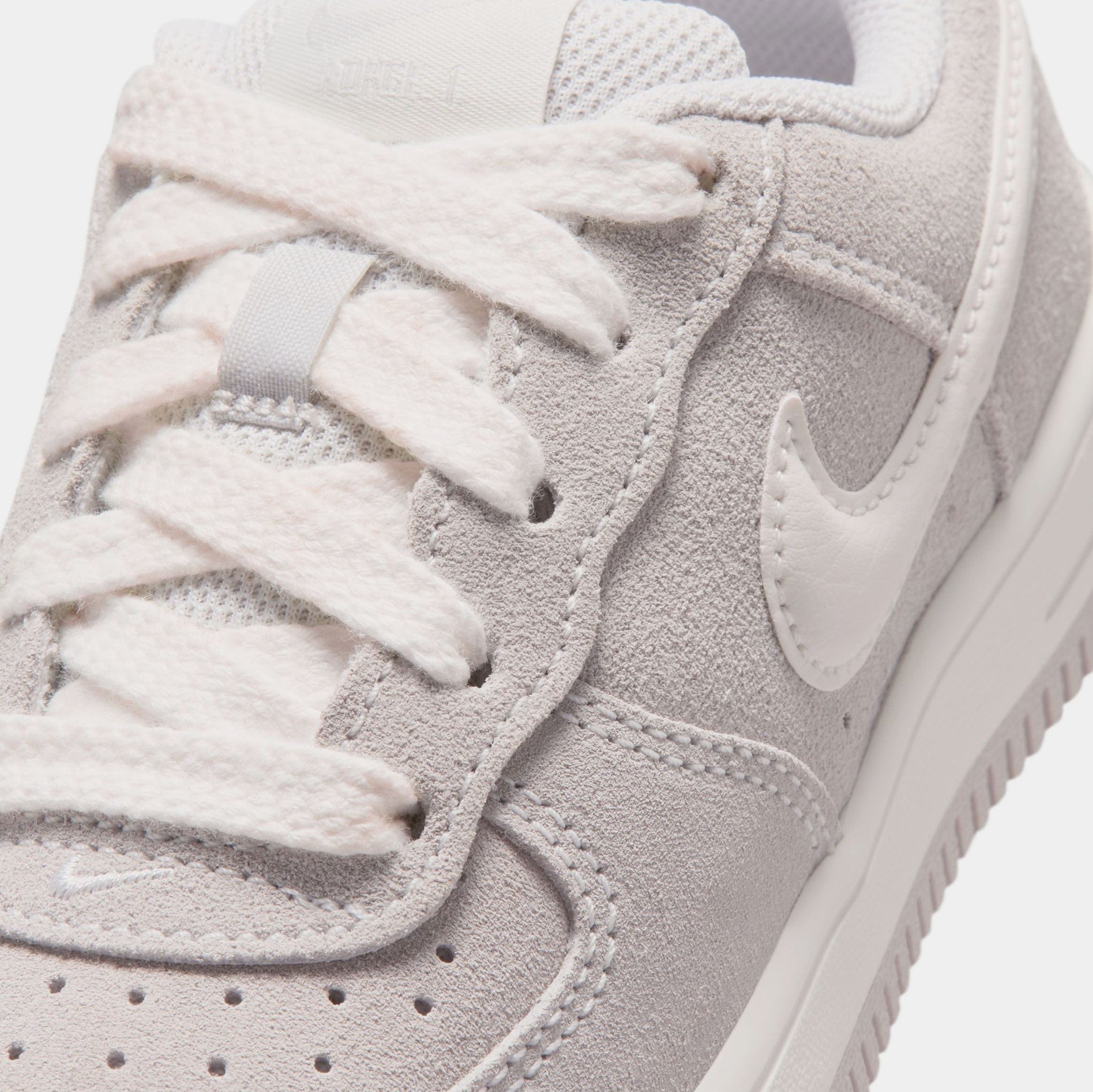 Nike Force 1 Low Preschool Lifestyle Shoes (Vast Grey/Sail)