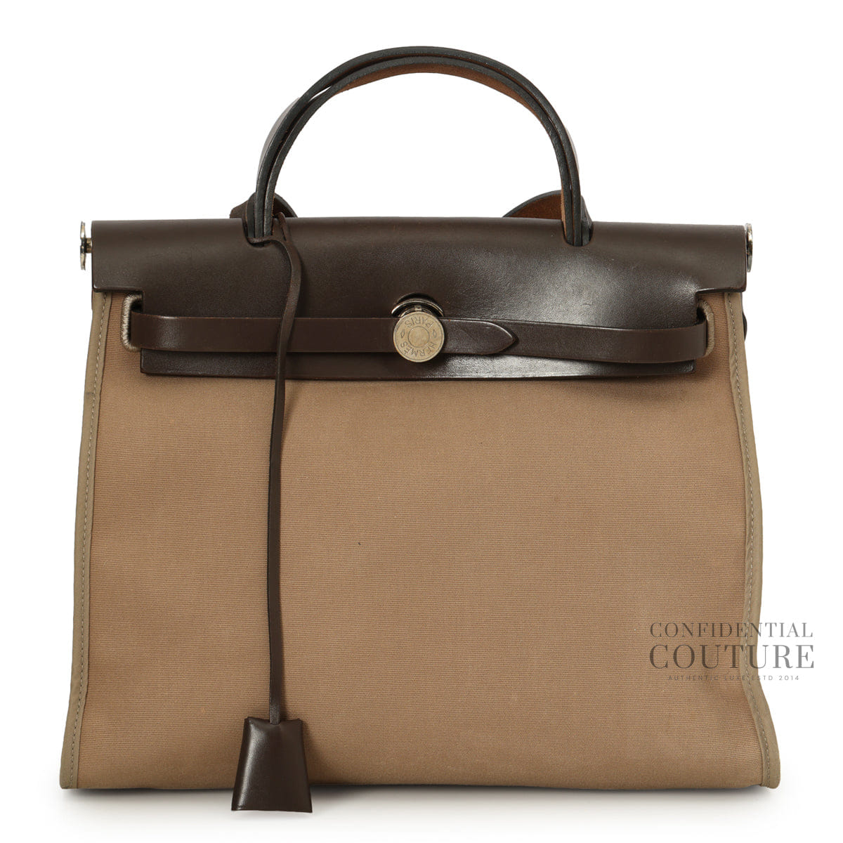 Hermes Herbag Zip 31 Étoupe / Ébène Bag