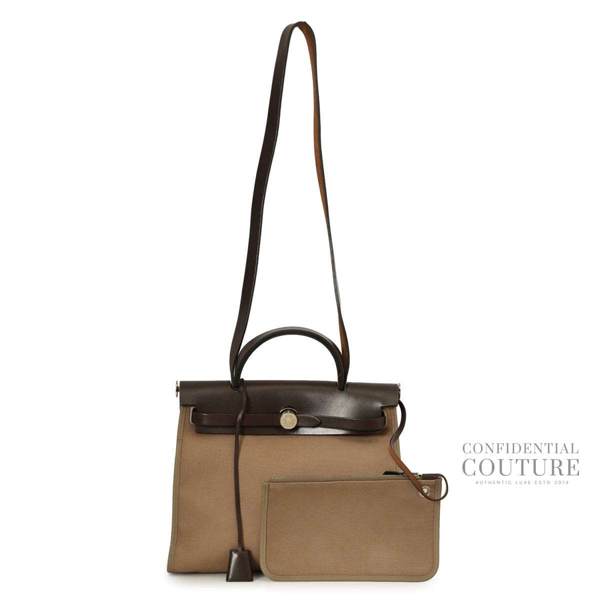 Hermes Herbag Zip 31 Étoupe / Ébène Bag
