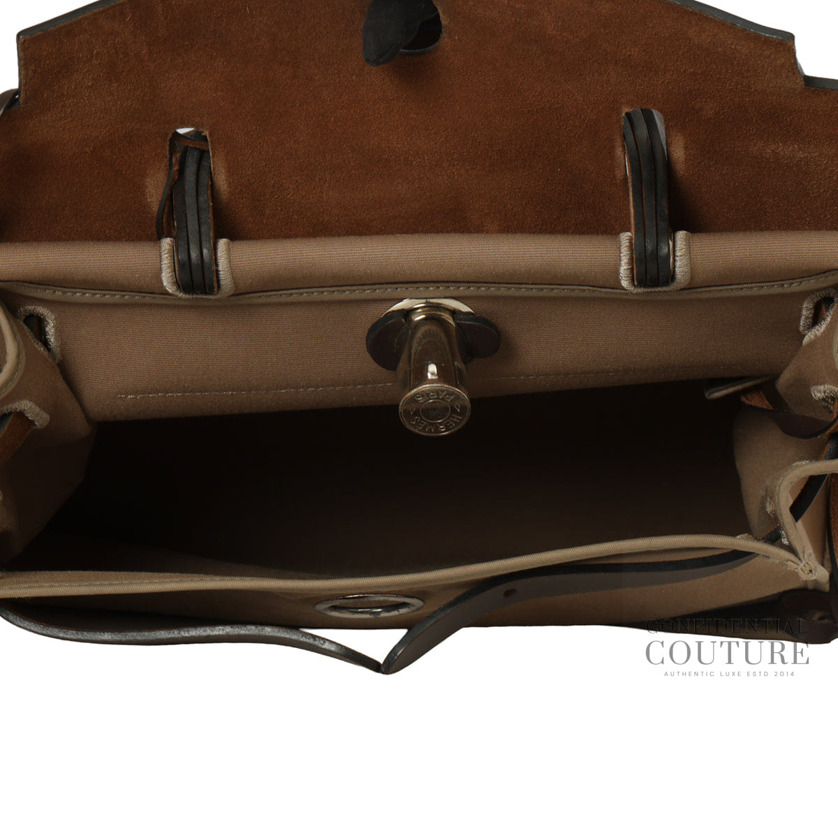 Hermes Herbag Zip 31 Étoupe / Ébène Bag
